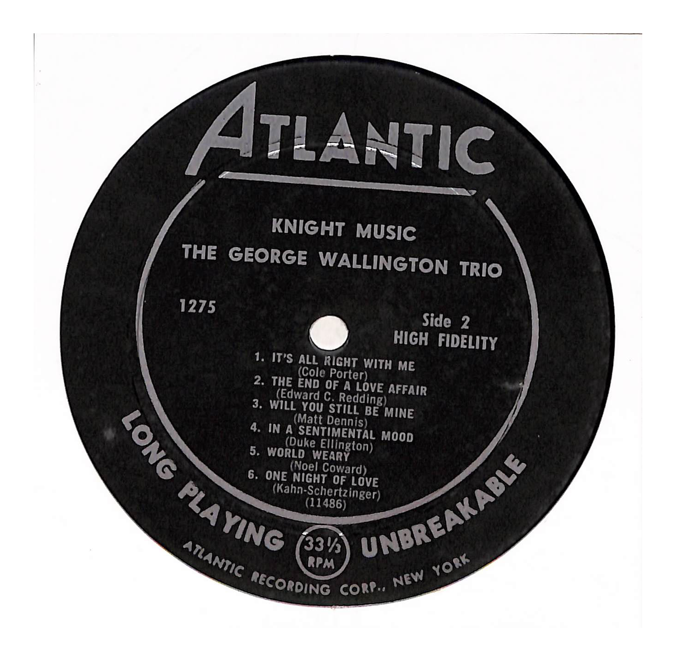 Knight Music: George Wallington Plays 5 Originals And 6 Standards