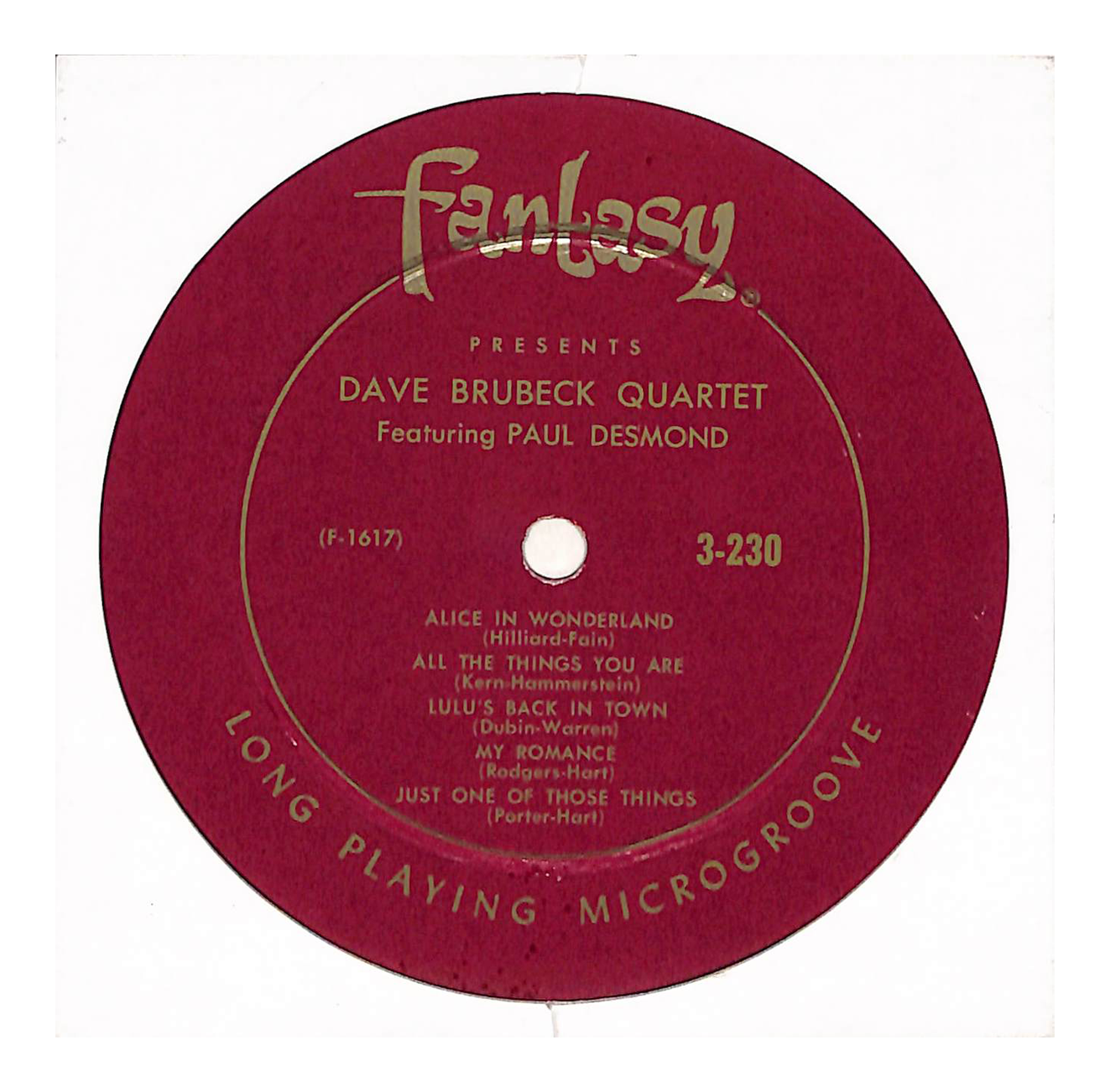 Dave Brubeck Quartet Featuring Paul Desmond