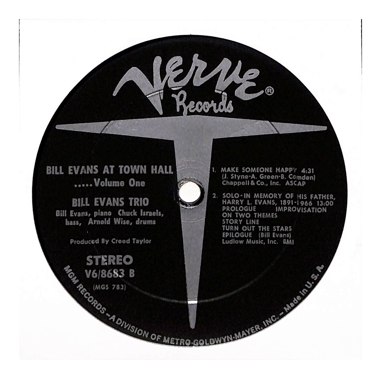 Bill Evans At Town Hall (Volume One)