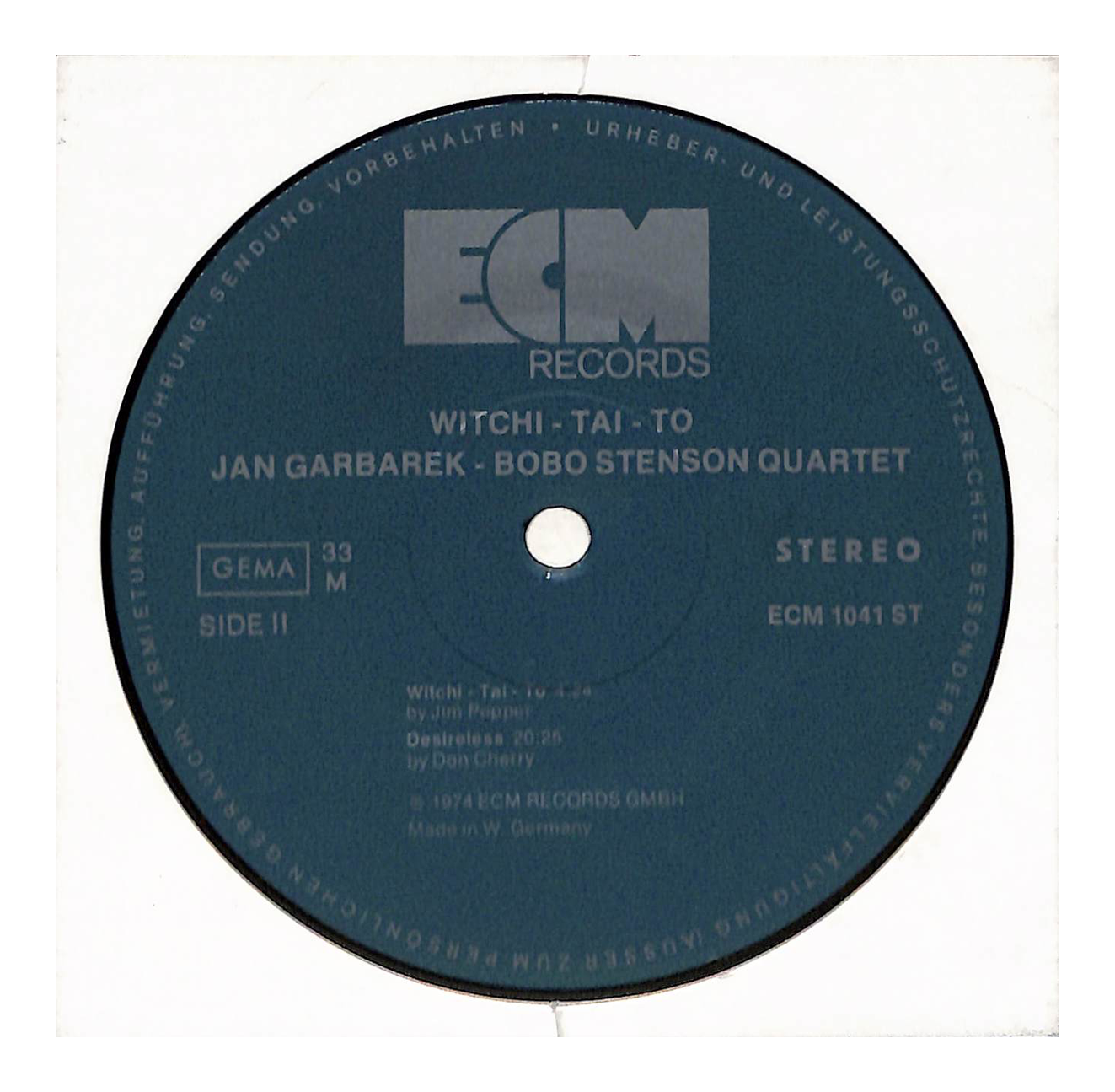 Bobo Stenson Quartet With Palle Danielsson, Jon Christensen - Witchi-Tai-To