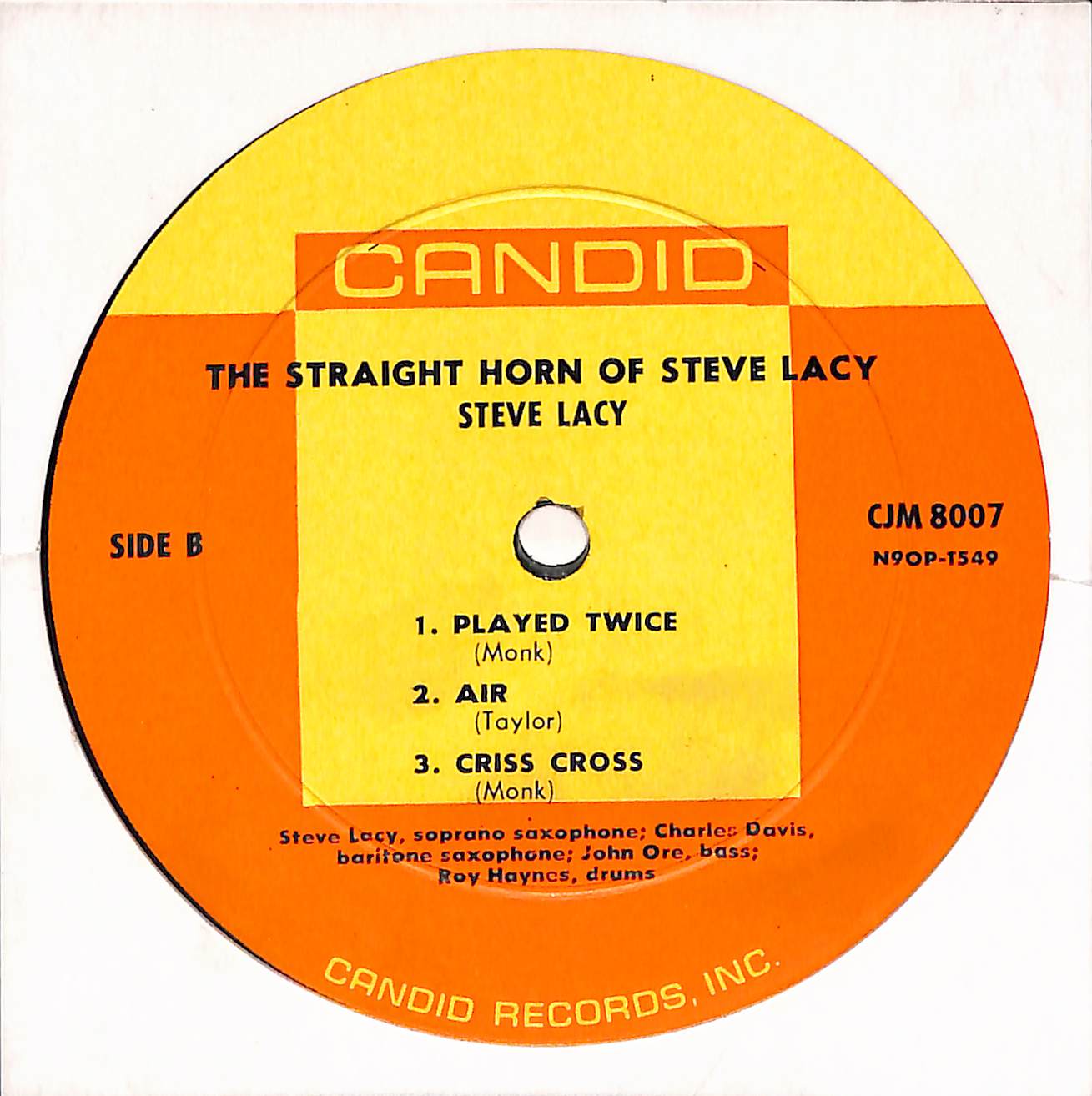 The Straight Horn Of Steve Lacy