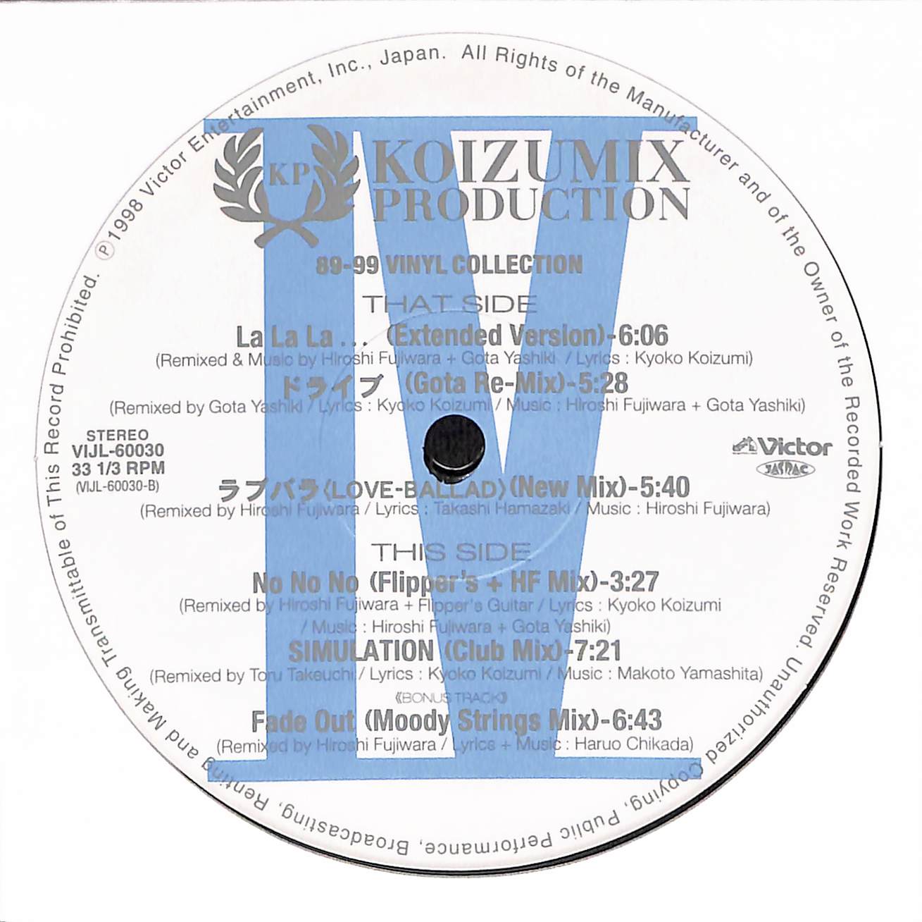 Koizumix Production Ⅳ 88-99 Vinyl Collection