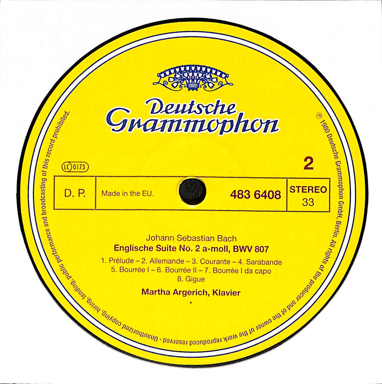 Toccata BWV 911 • Partita BWV 826 • English Suite No.2 BWV 807