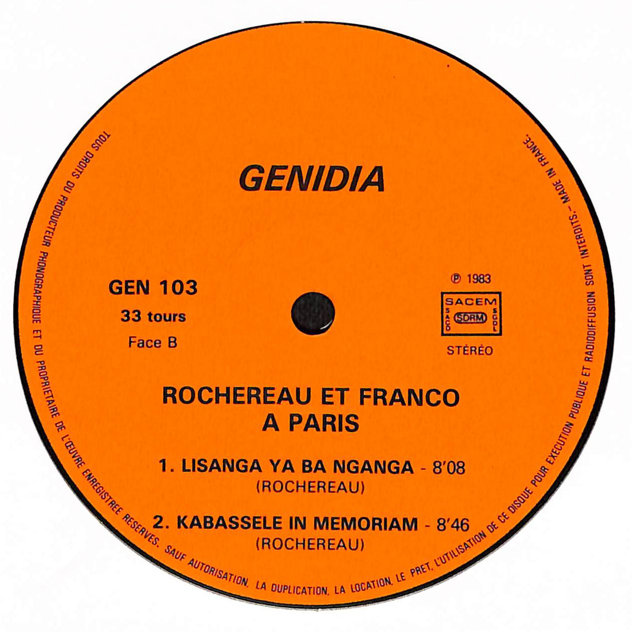 L'Evénement! Rochereau Et Franco A Paris