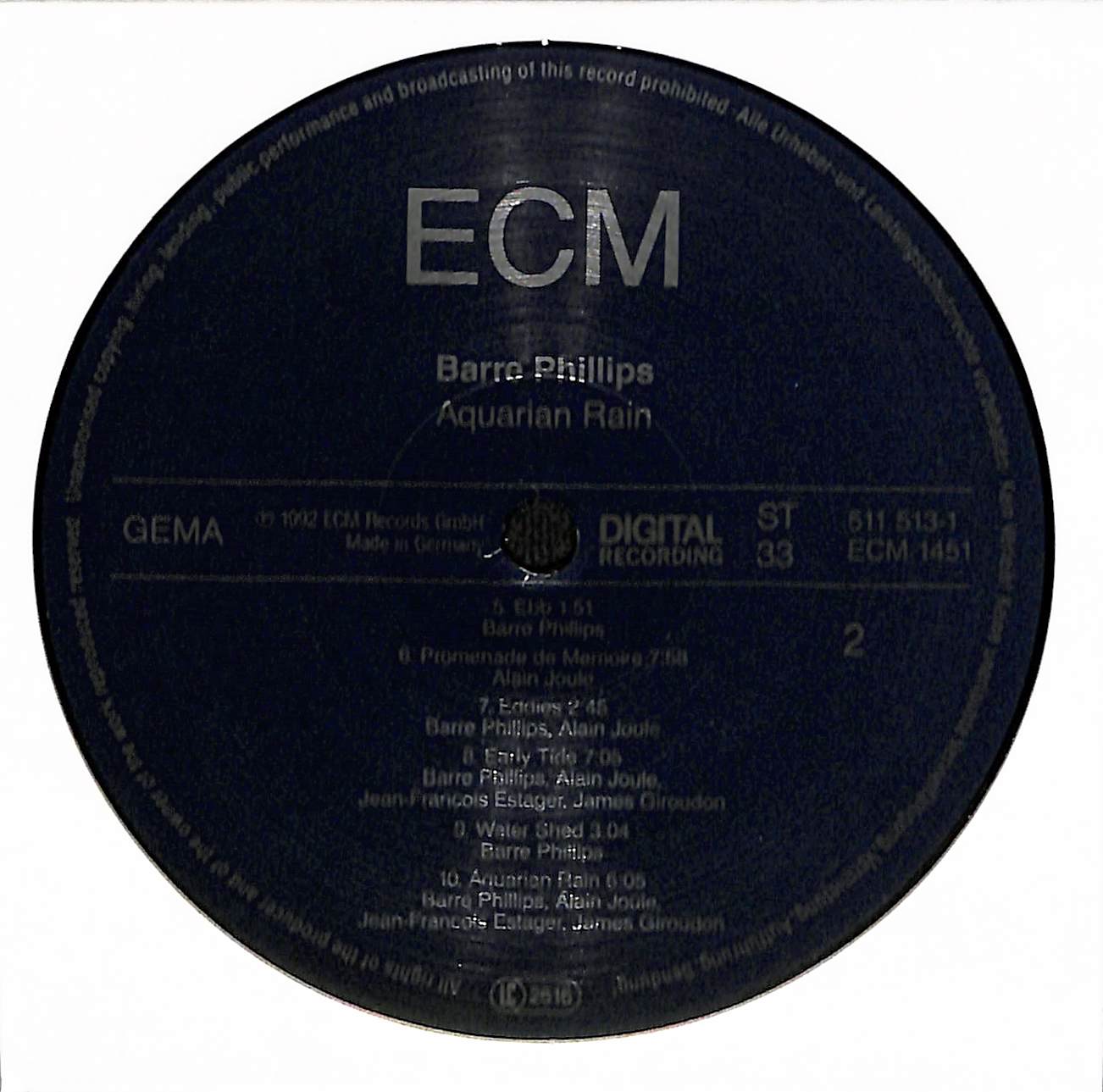 Aquarian Rain (Music For Bass, Percussion And Tape)