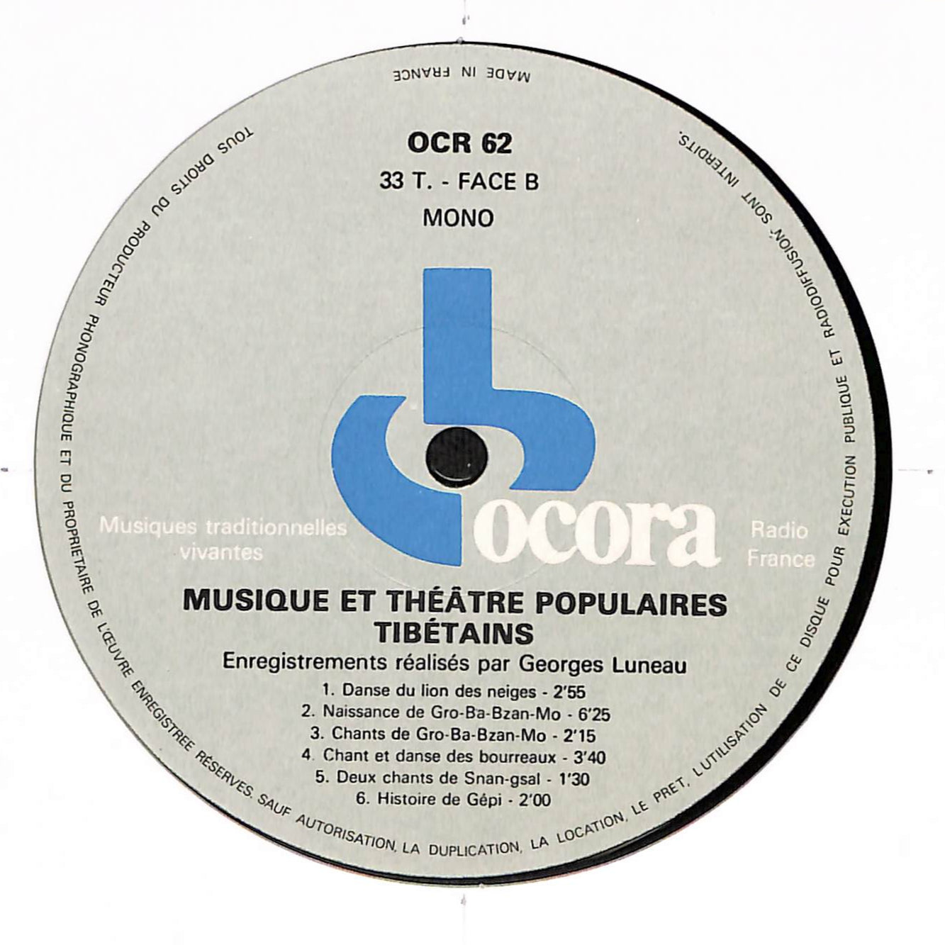 Tibet (Musique Et Théâtre Populaires)