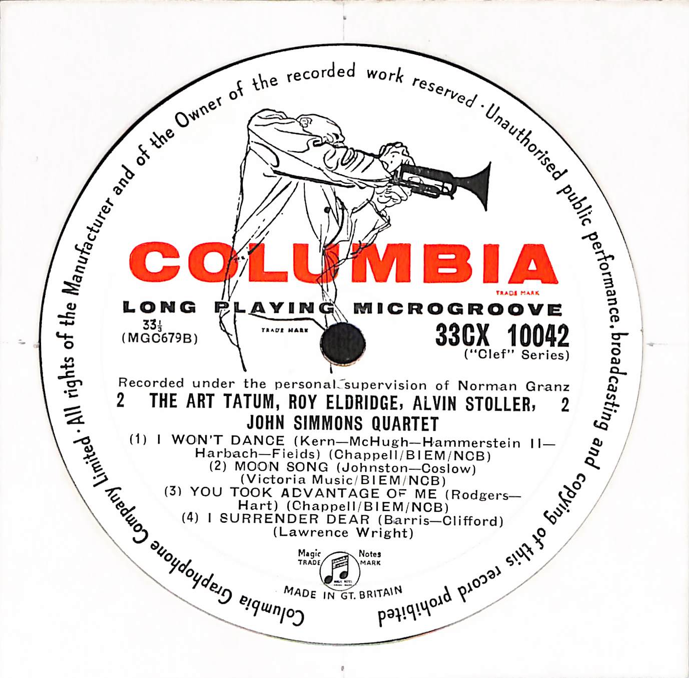 The Art Tatum - Roy Eldridge - Alvin Stoller - John Simmons Quartet