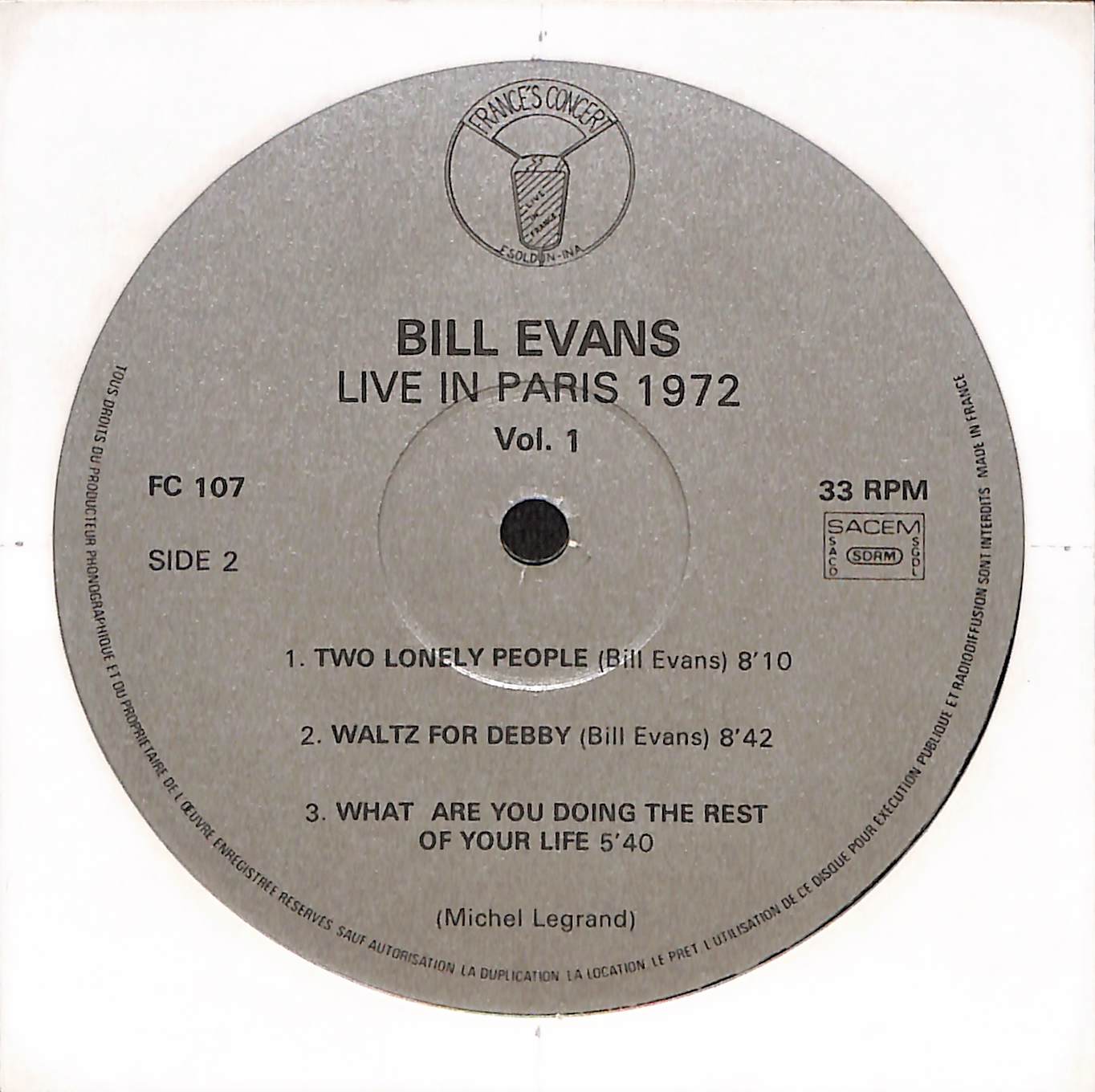 Live In Paris 1972 Vol. 1