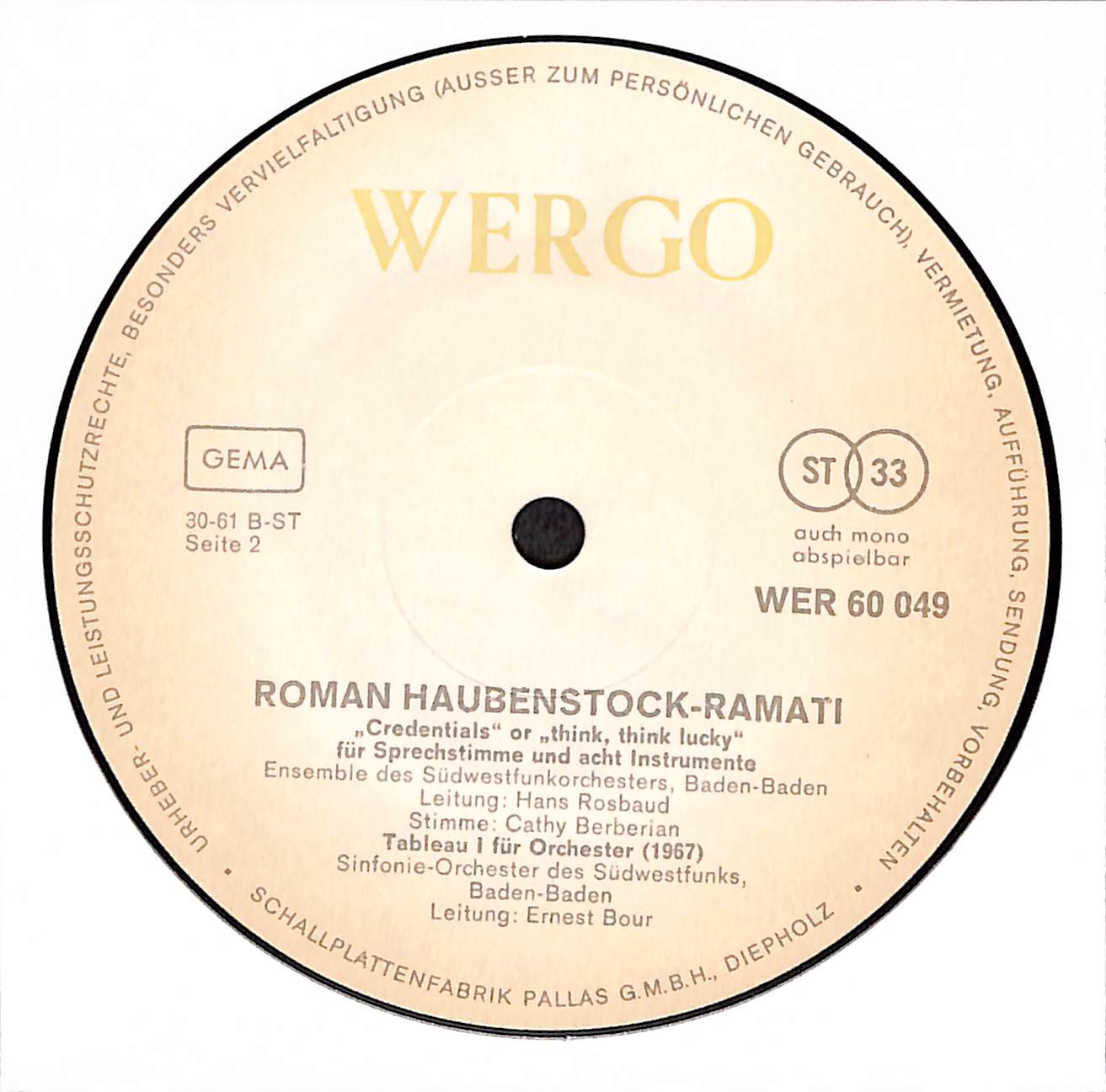 Vermutungen Über Ein Dunkles Haus / »Credentials« Or »Think, Think Lucky« / Tableau I