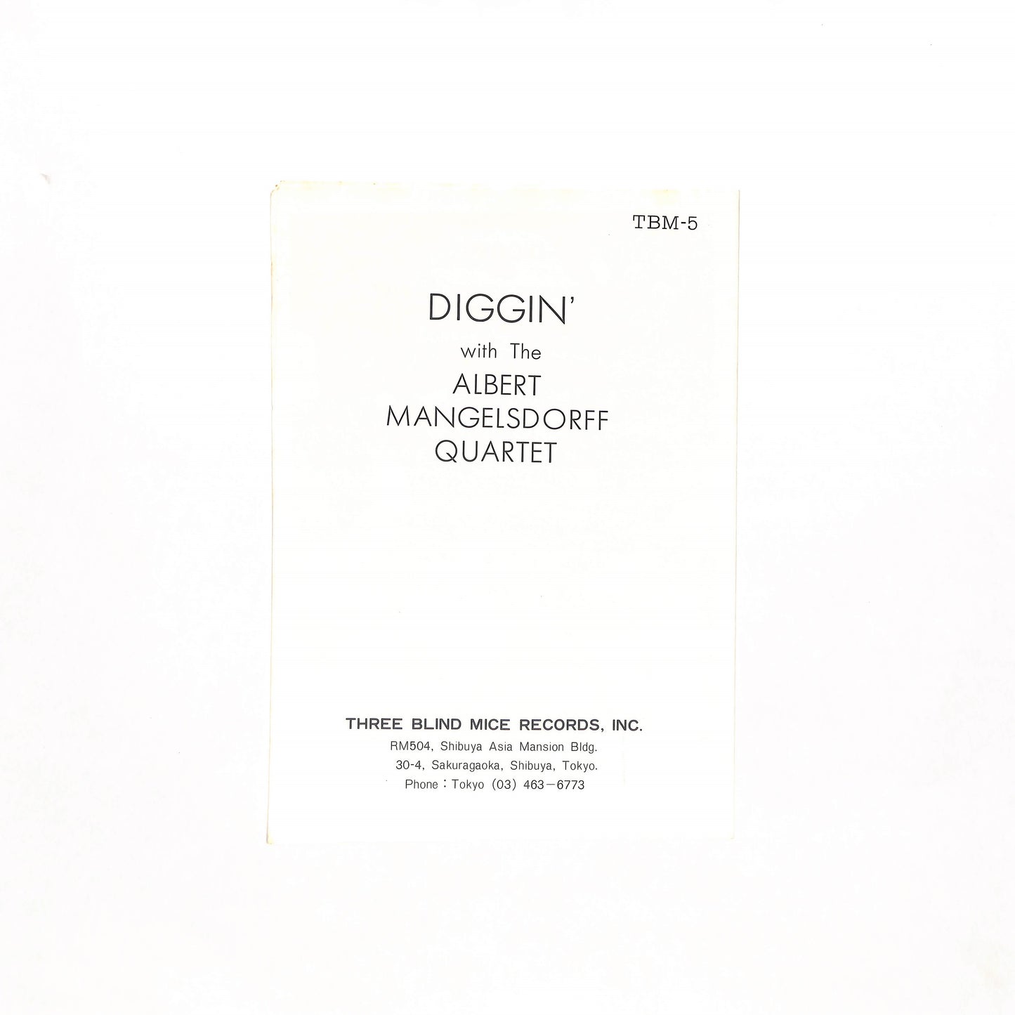 Diggin' - Live At Dug, Tokyo