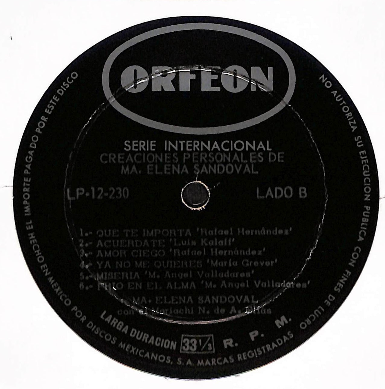 Canciones Personales de María Elena Sandoval