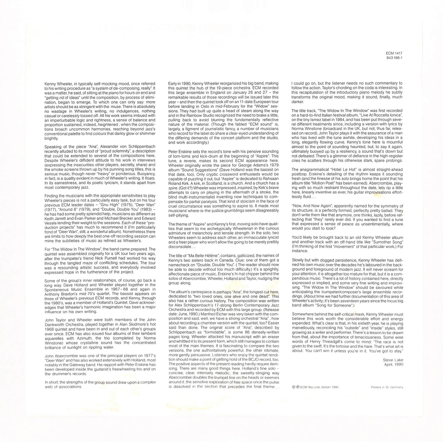 The Widow In The Window