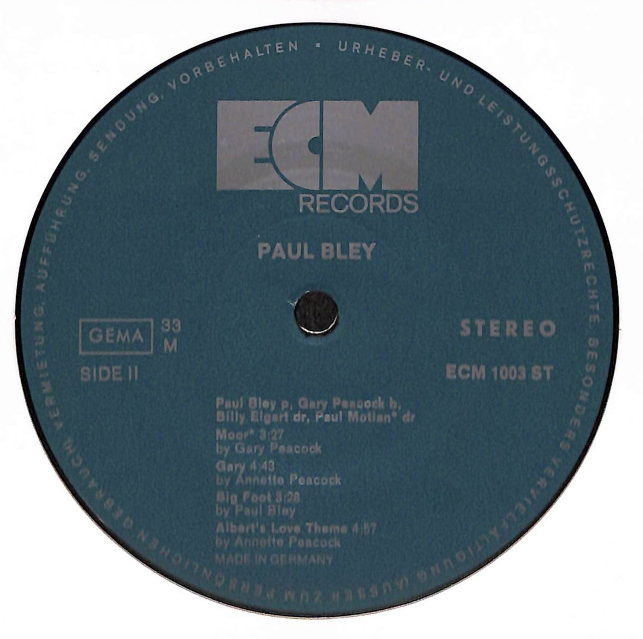 Paul Bley With Gary Peacock