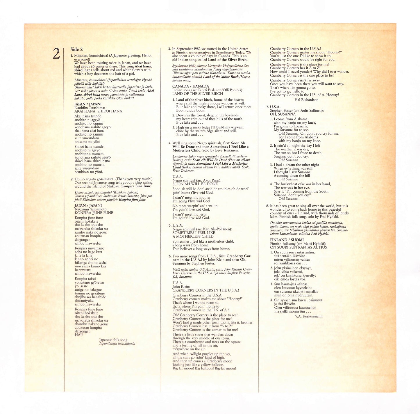 Songs Building Bridges Laulujen Silta