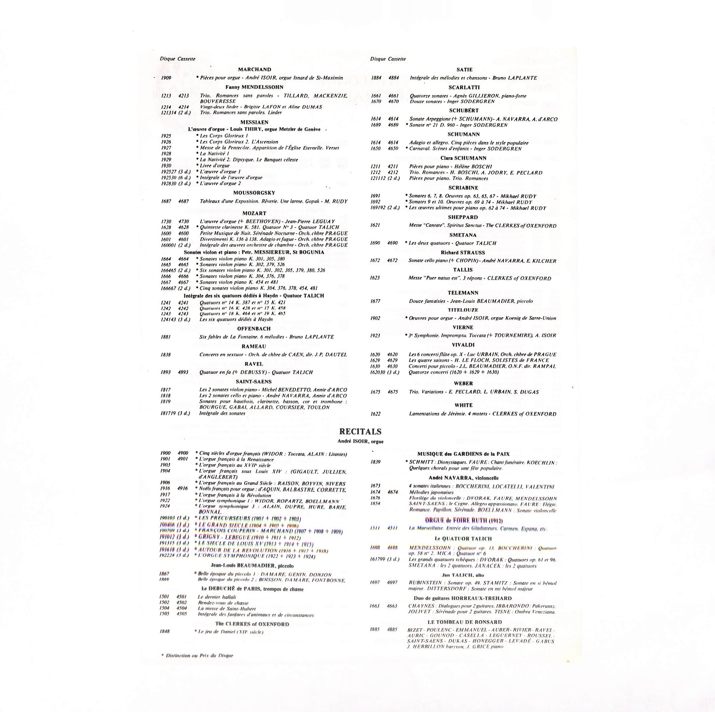 L'Orgue Français A La Renaissance (Musique Profane / Musique Sacrée)