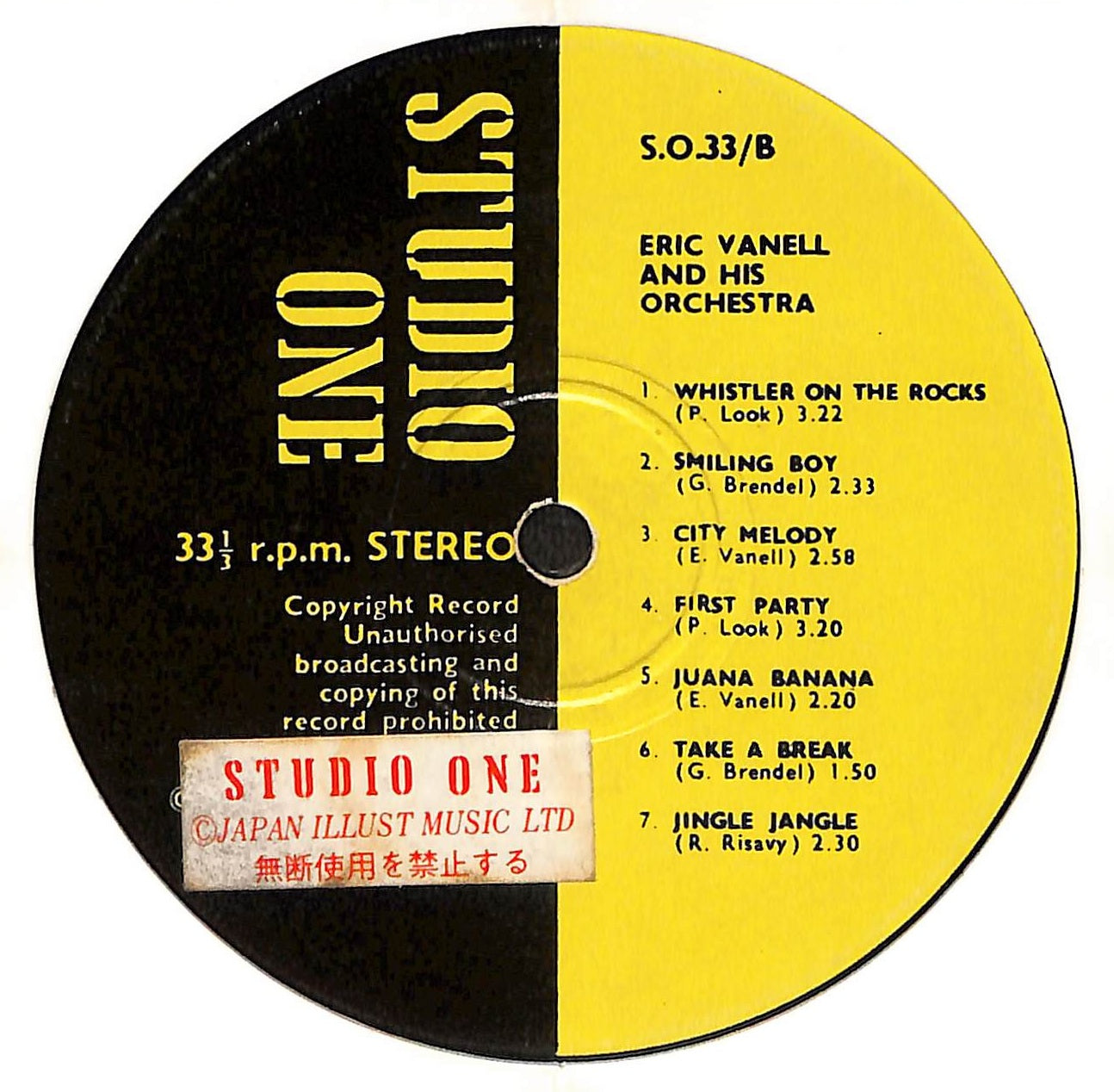 The Rudi Risavy Orchestra / Eric Vanell And His Orchestra