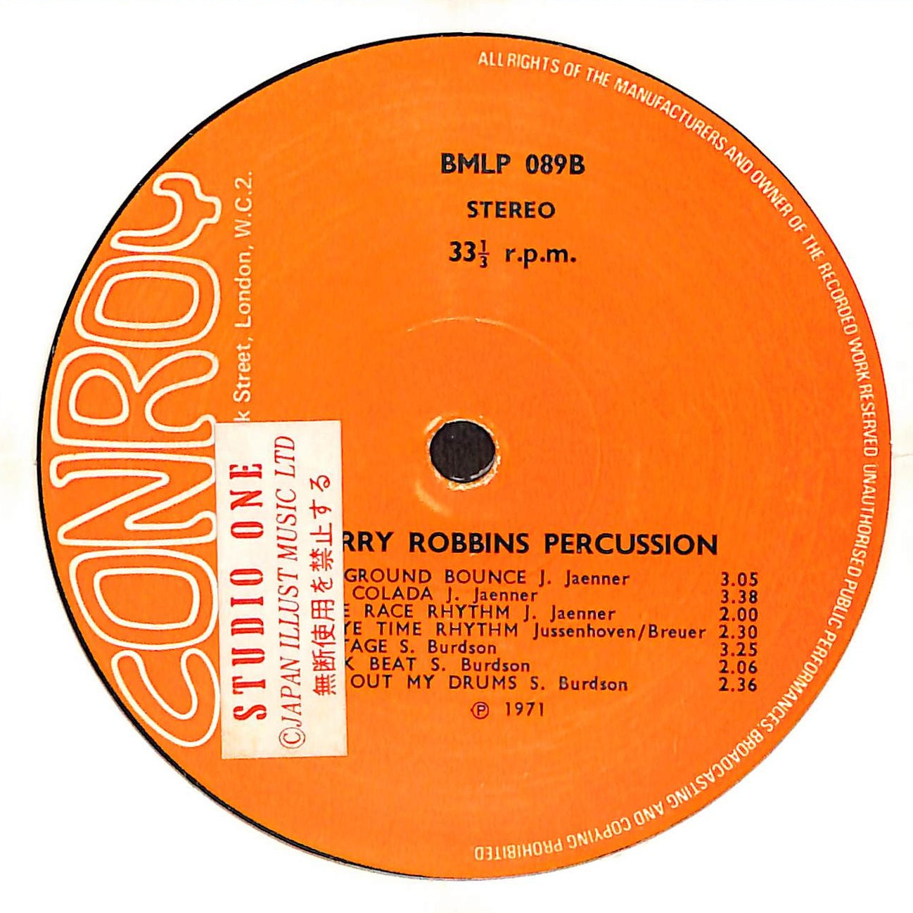 Larry Robbins Sportstudio Band / Larry Robbins Percussion