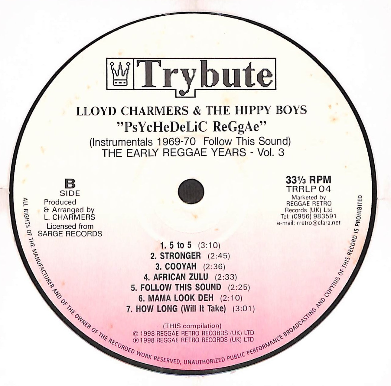 PsYcHeDeLiC ReGgAe (Instrumentals 1969-70 Follow This Sound) (The Early Reggae Years - Vol. 3)