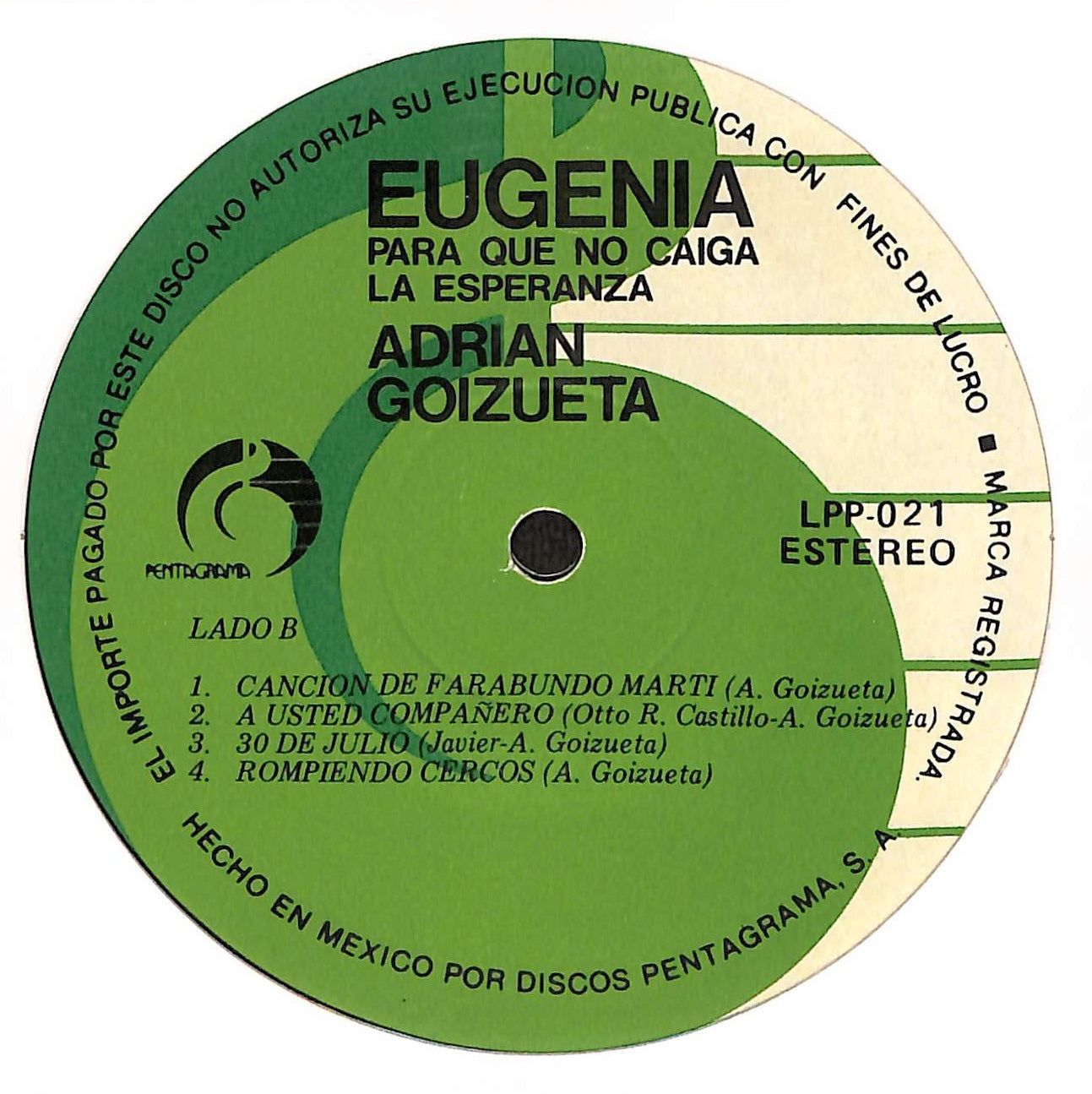 Eugenia: Para Que No Caiga La Esperanza