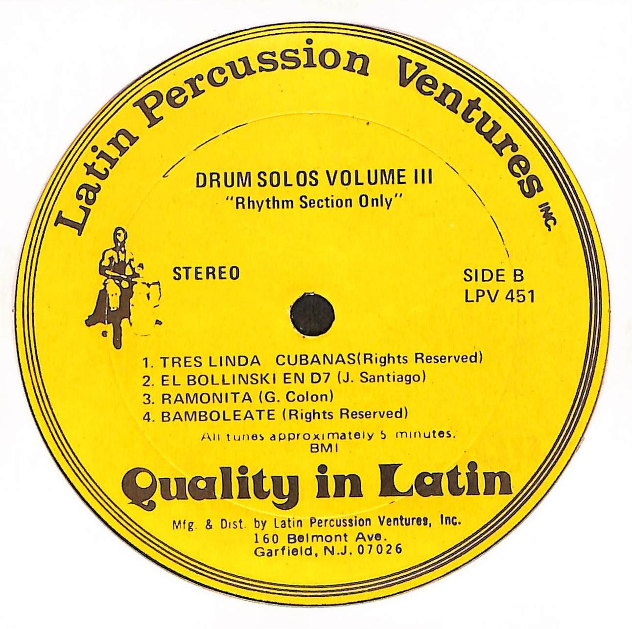 Drum Solos Vol. 3, Featuring: Conga, Bongo, Timbale and Full Rhythm Section