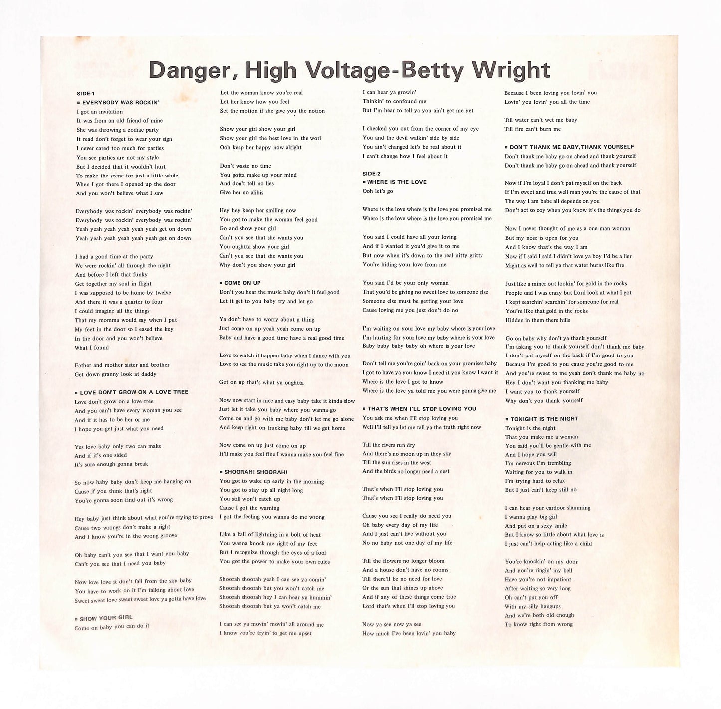 Danger - High Voltage