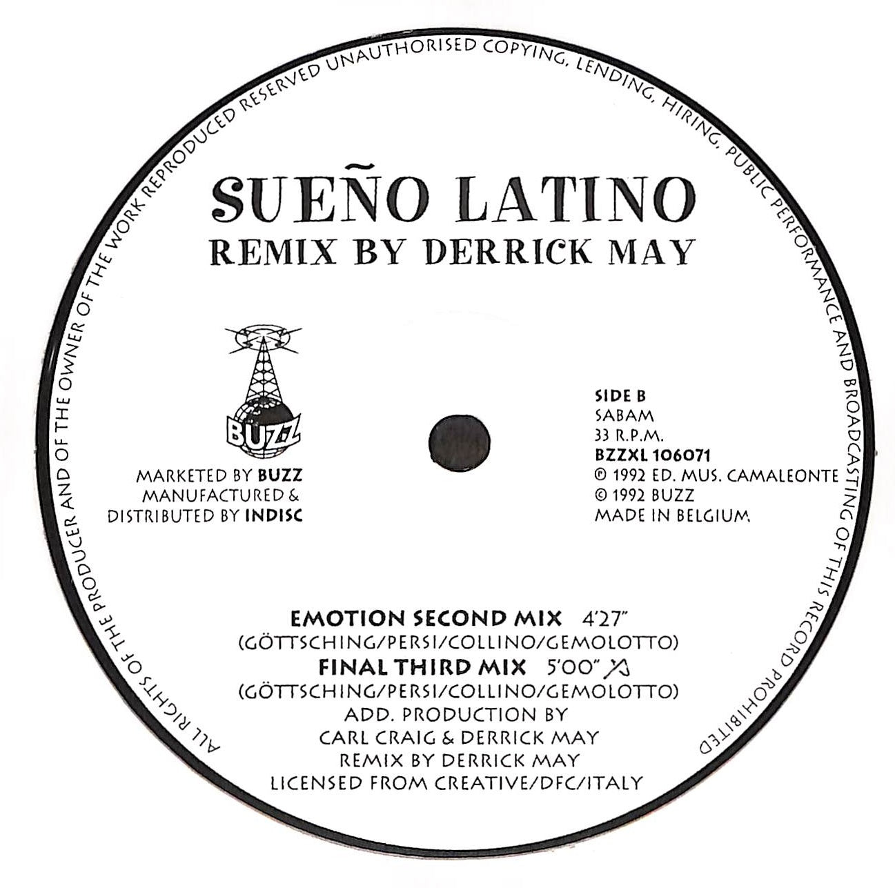 Sueño Latino (Remix By Derrick May)
