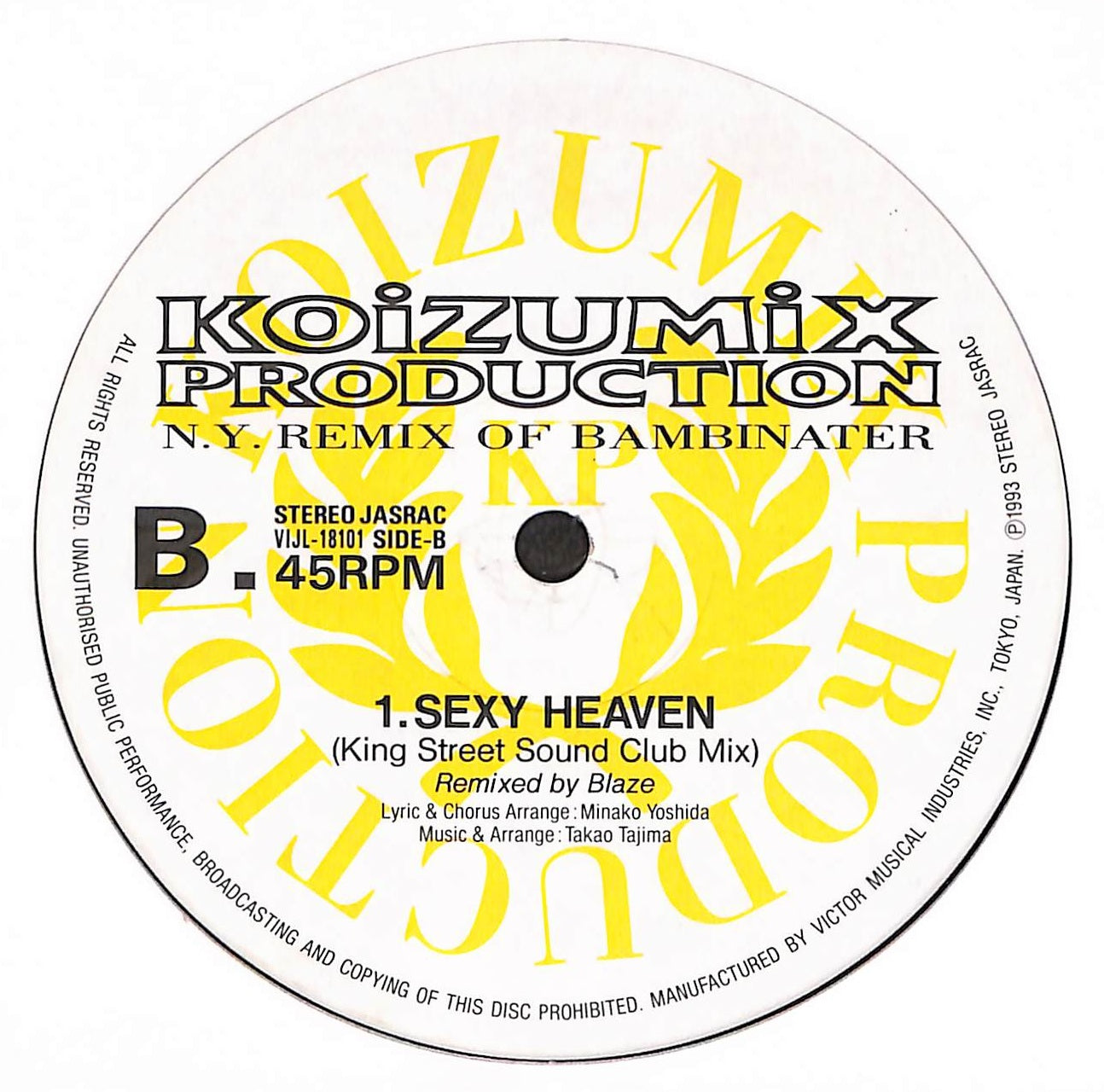Koizumix Production Vol. 1 - N.Y. Remix Of Bambinater