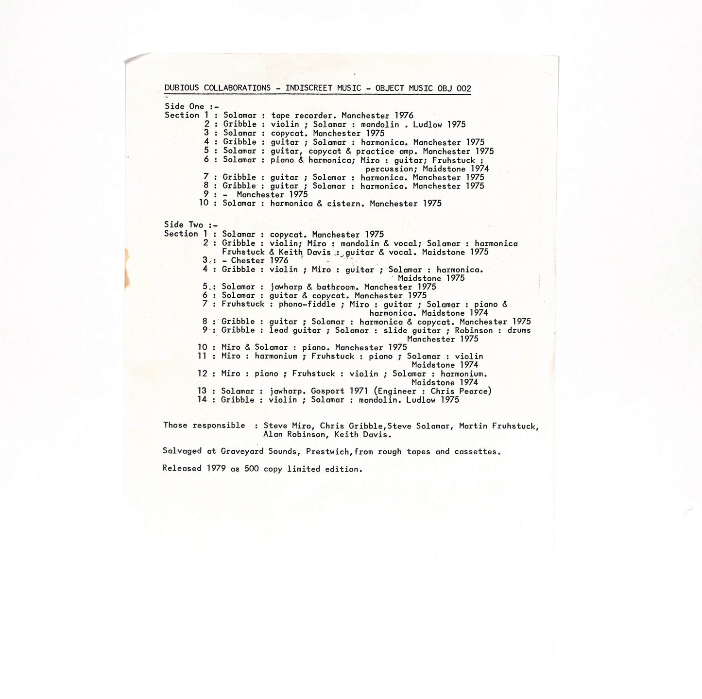 Dubious Collaberations