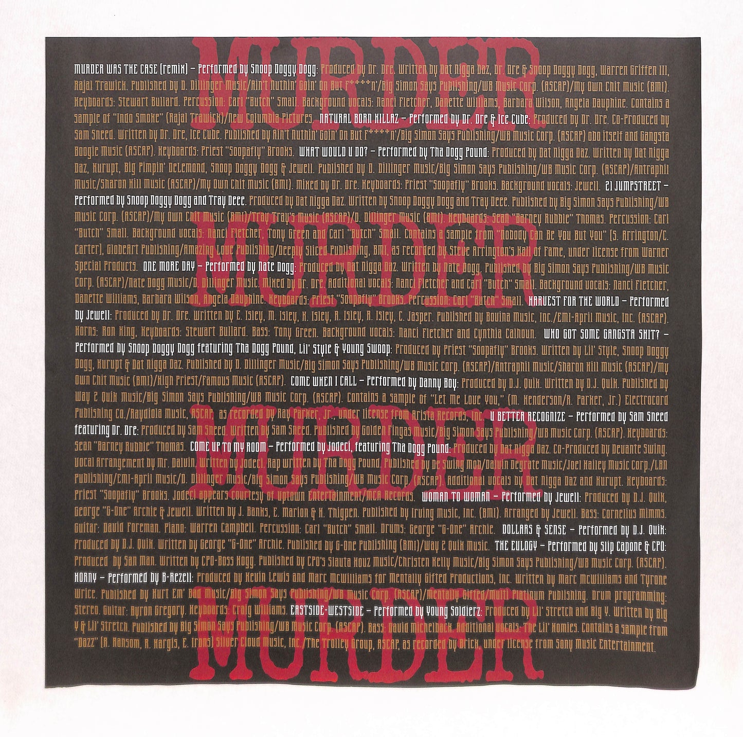 Murder Was The Case (The Soundtrack)