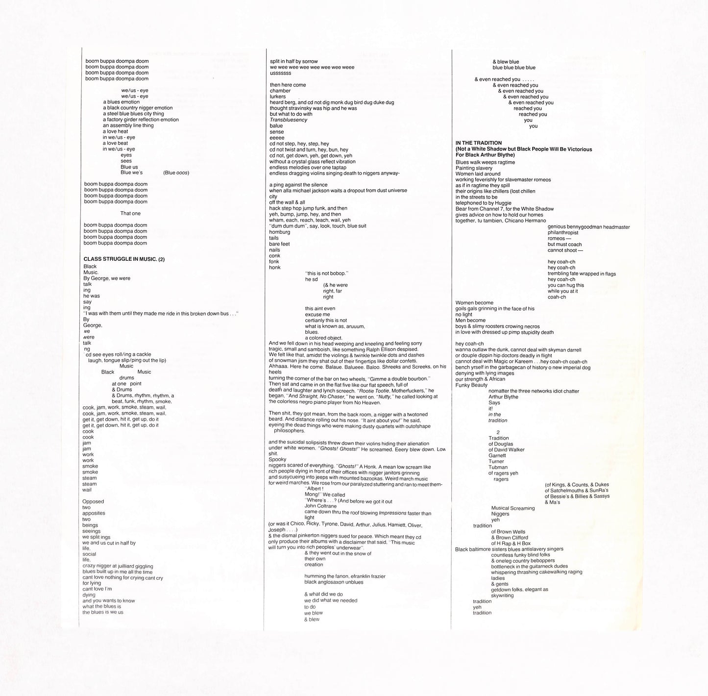 New Music - New Poetry