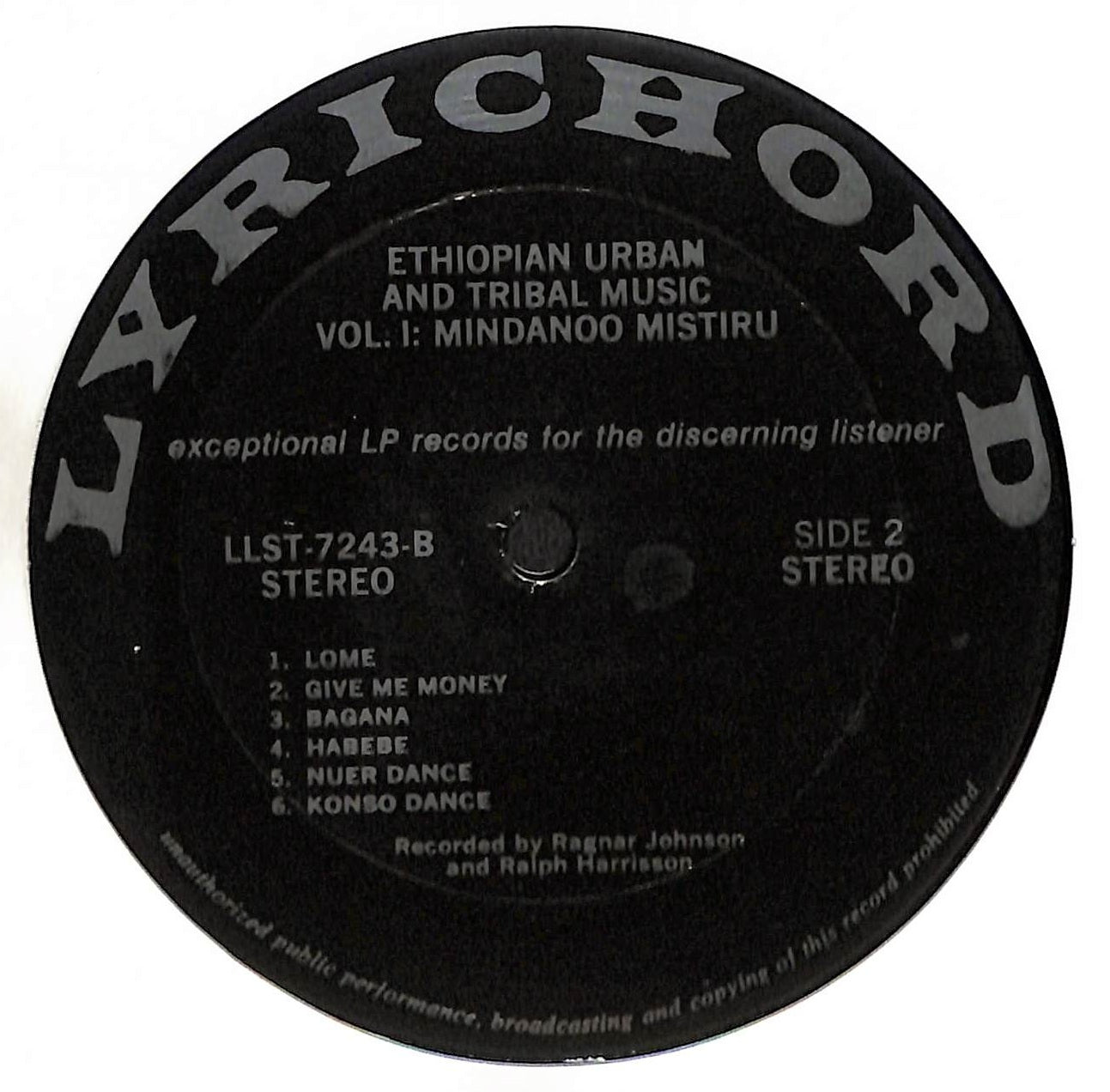 Ethiopian Urban And Tribal Music - Mindanoo Mistiru - Volume 1