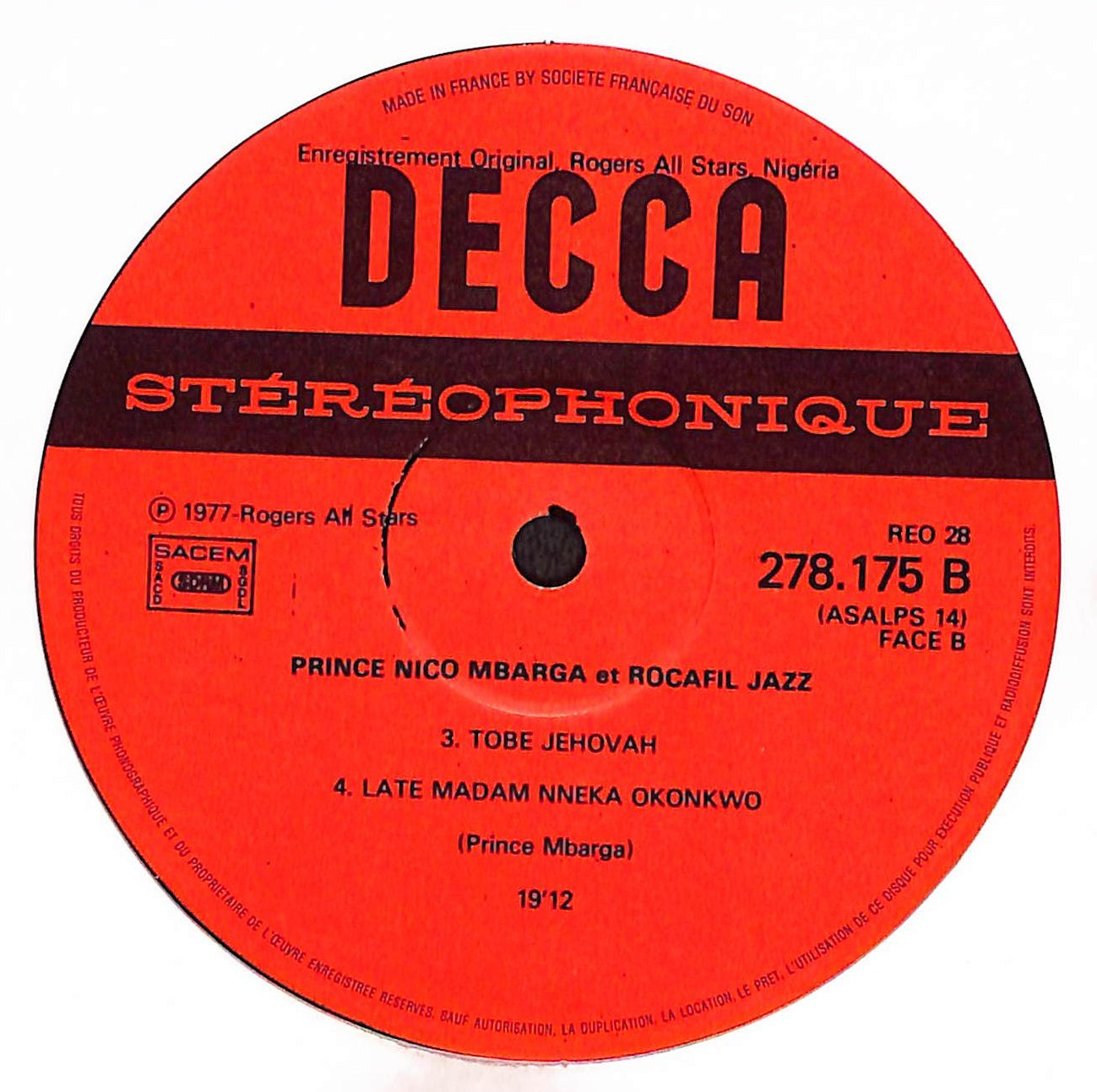 Prince Nico Mbarga & Rocafil Jazz