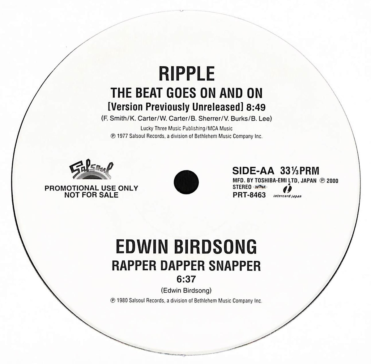 Catch Me On The Rebound / Double Crossed / The Beat Goes On And On / Rapper Dapper Snapper