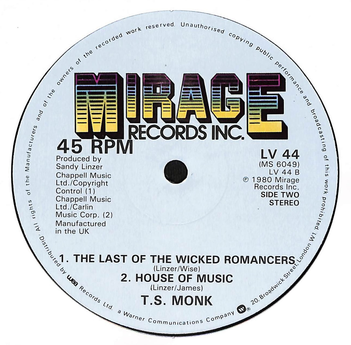 Candidate For Love / The Last Of The Wicked Romancers / House Of Music