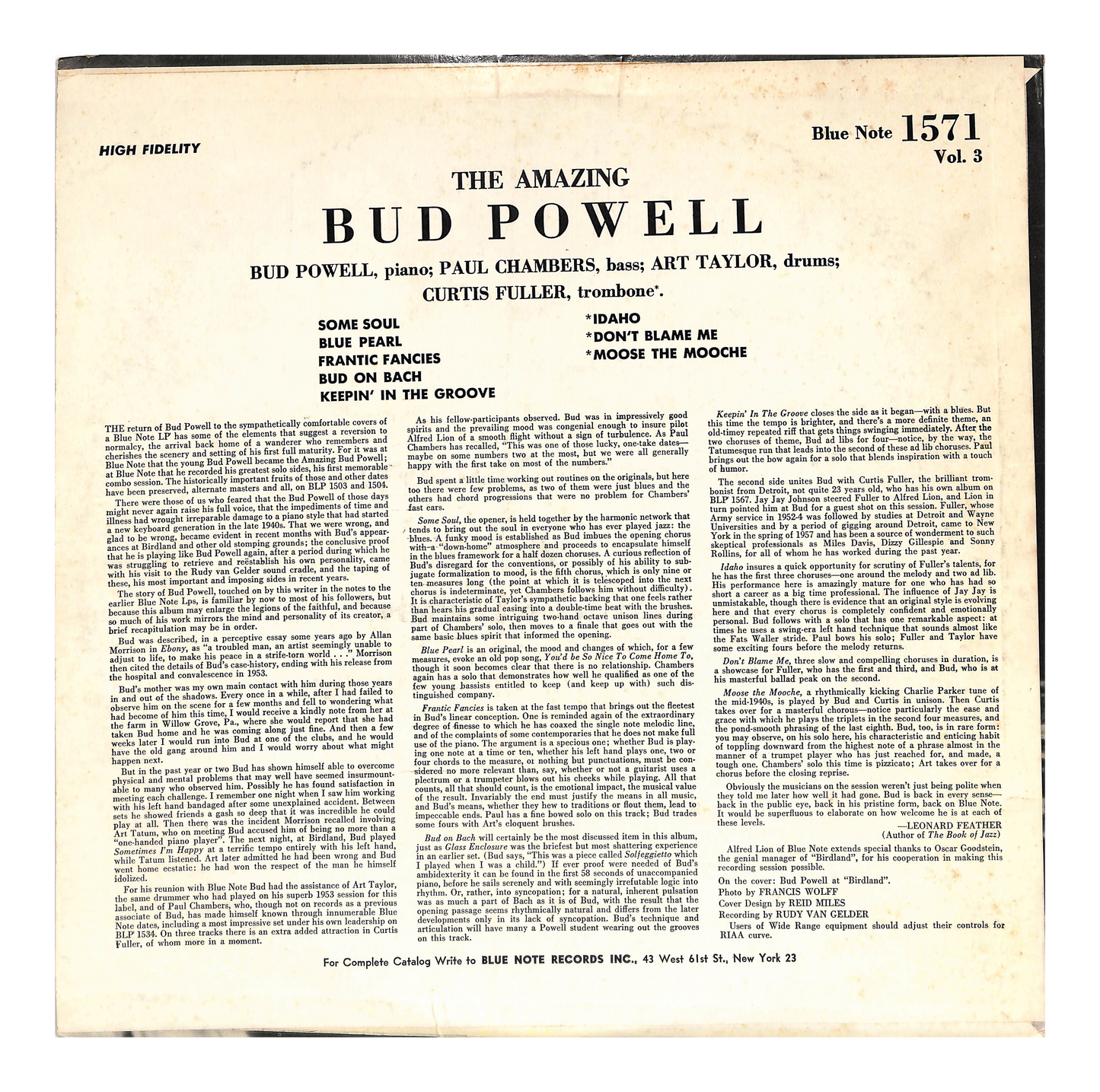 The Amazing Bud Powell, Vol. 3 - Bud!
