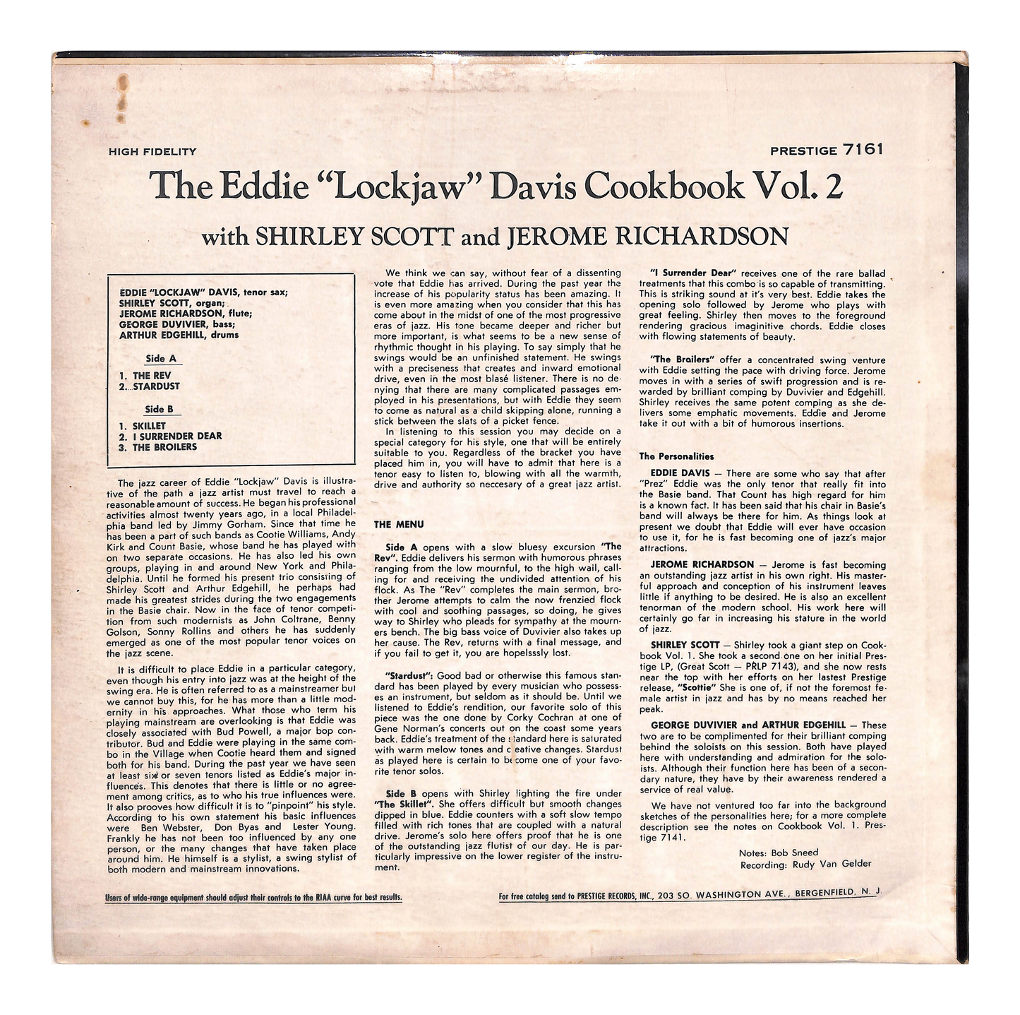 The Eddie "Lockjaw" Davis Cookbook Volume II