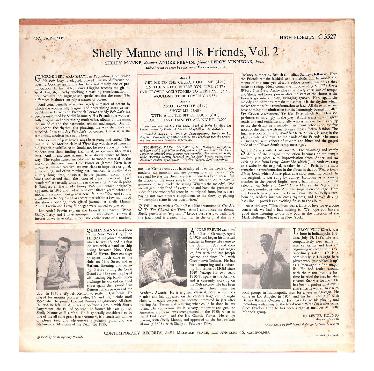 Modern Jazz Performances Of Songs From My Fair Lady