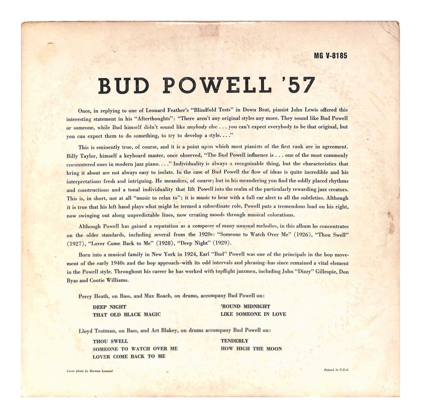 Bud Powell '57