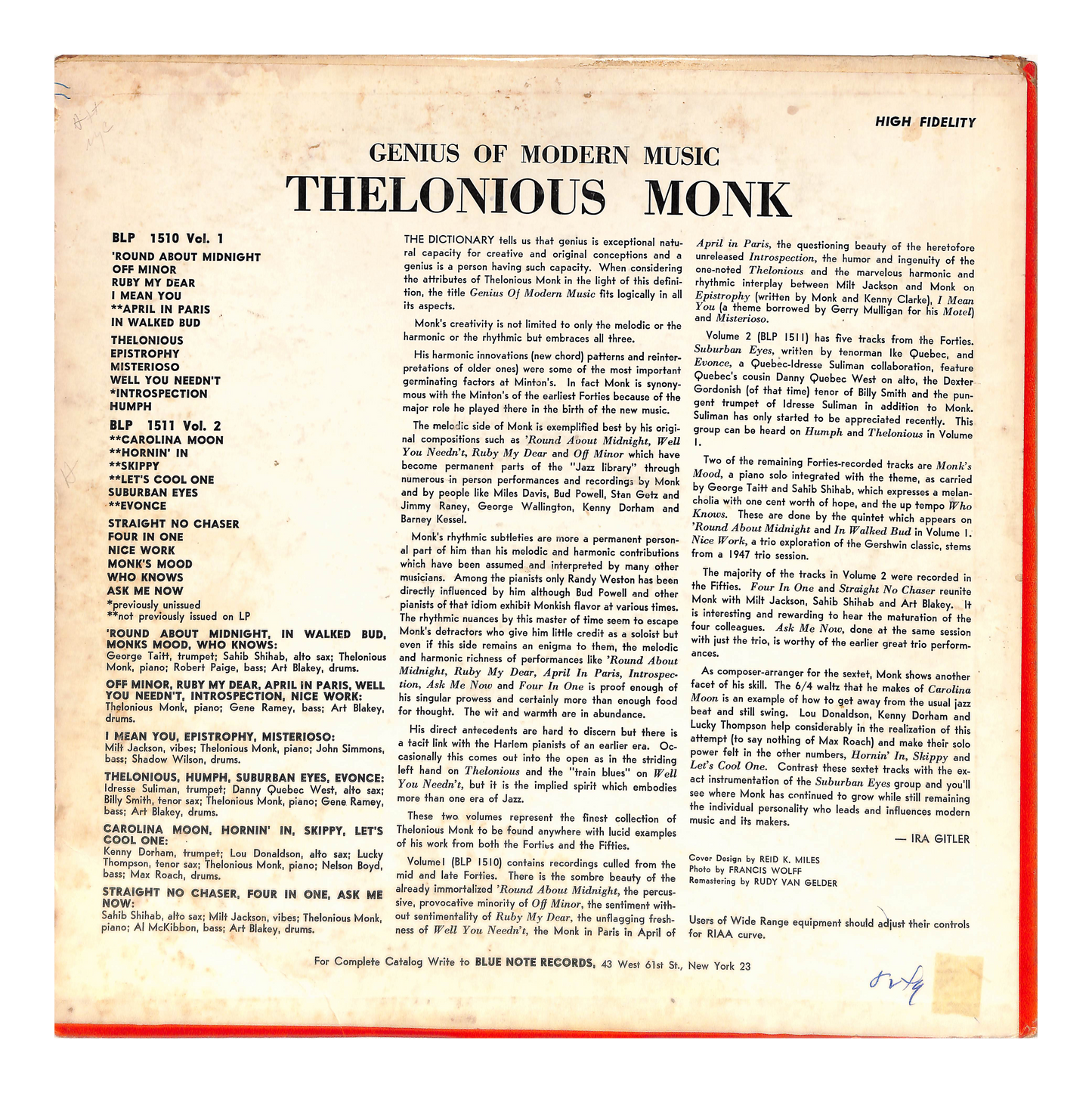 Genius Of Modern Music Volume 2