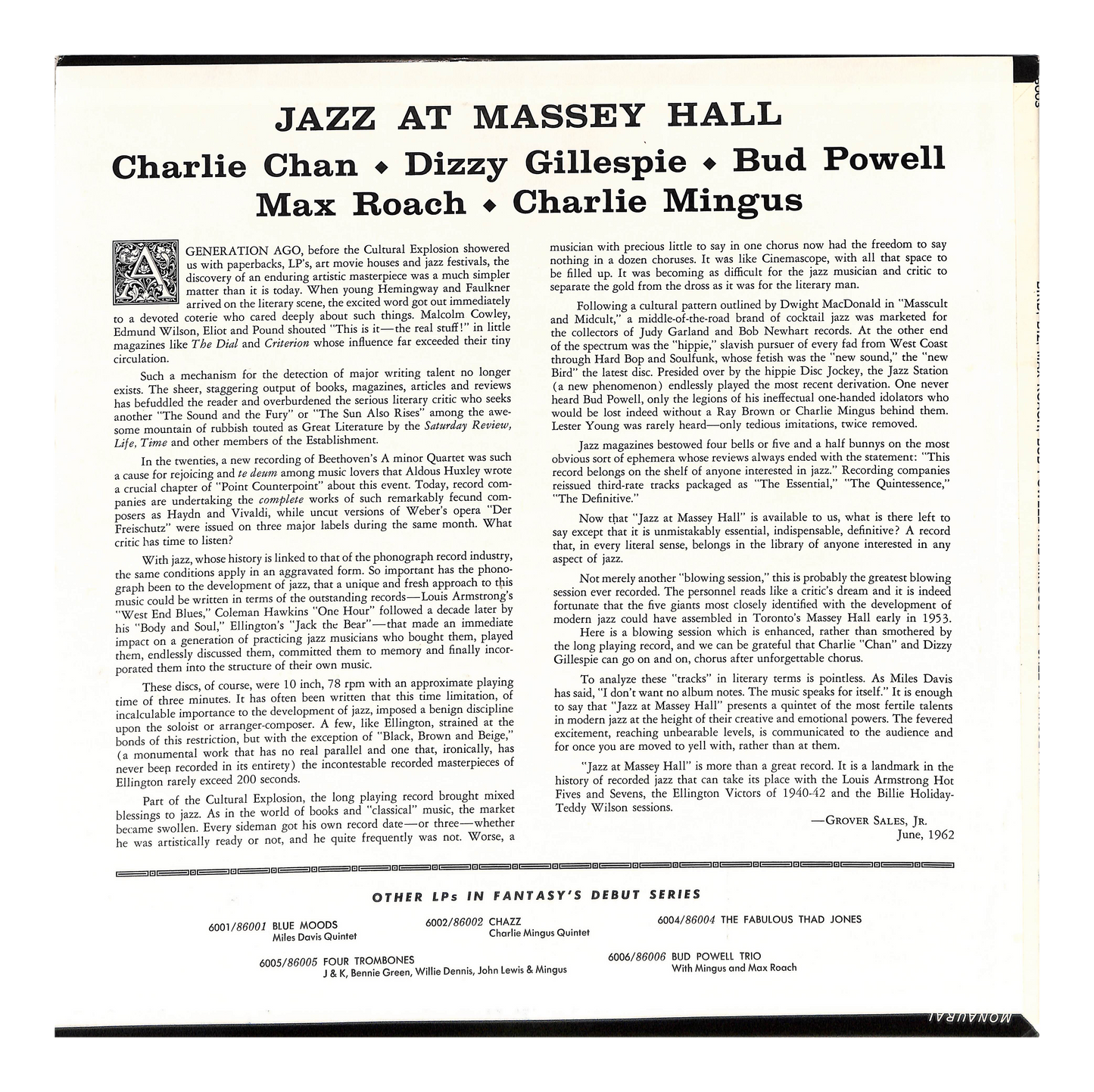 Jazz At Massey Hal