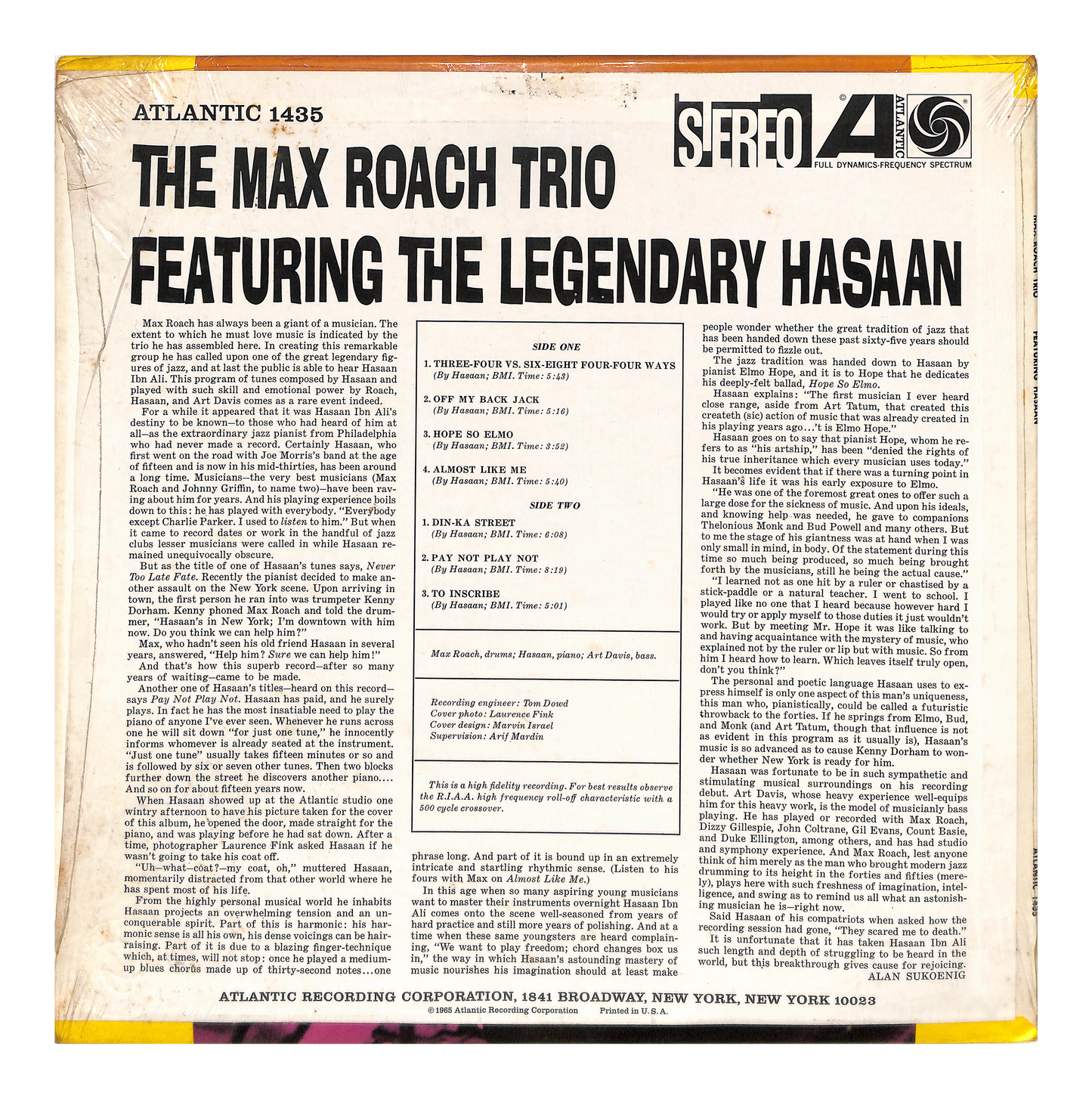 The Max Roach Trio Featuring The Legendary Hasaan