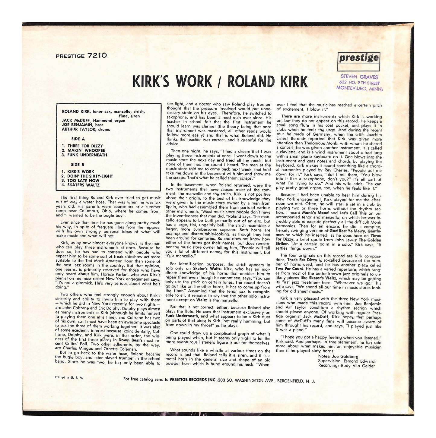 Kirk's Work