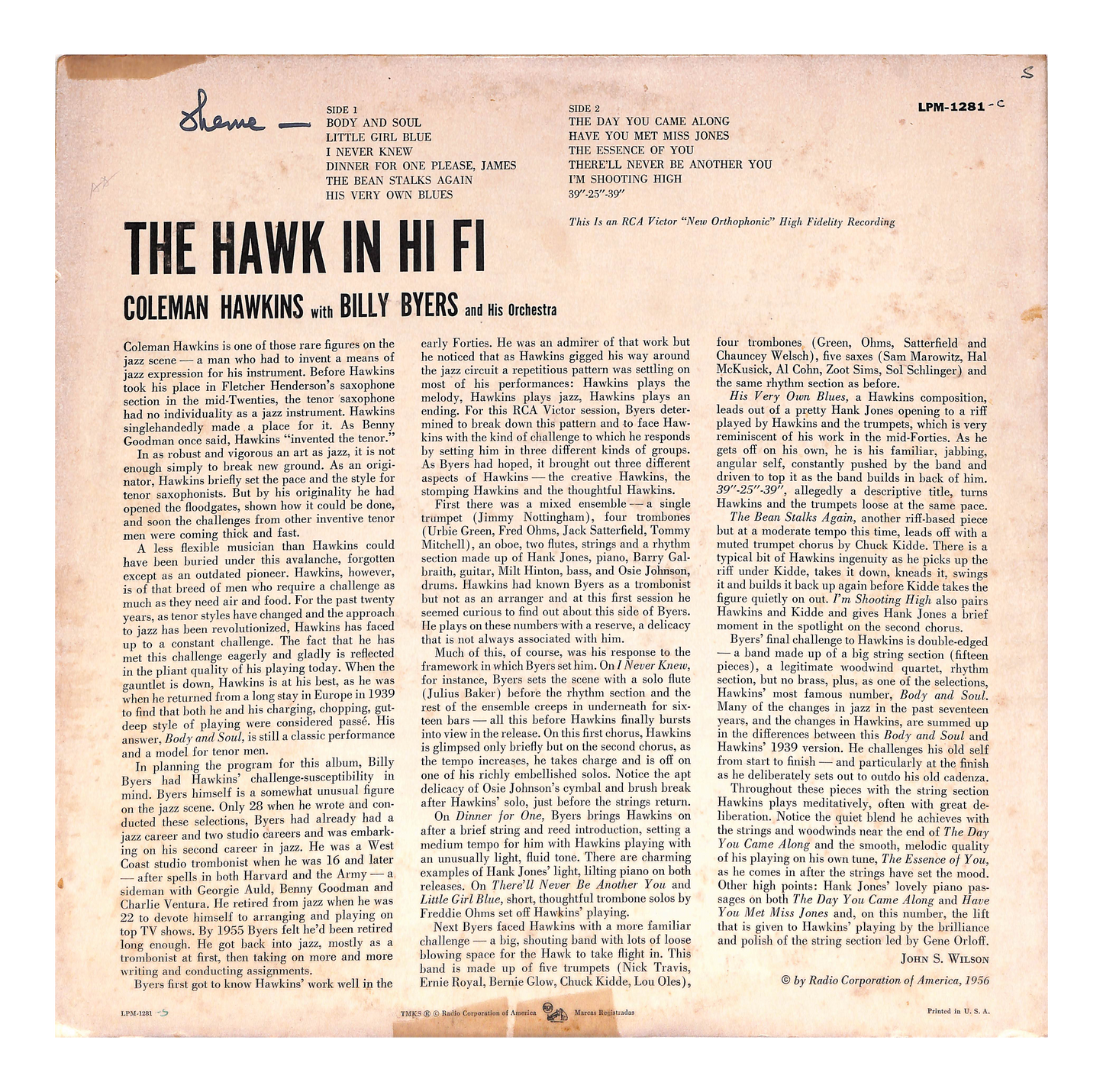 The Hawk In Hi-Fi