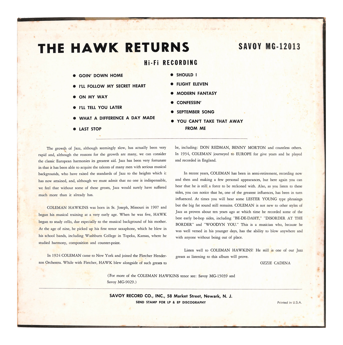 The Hawk Returns