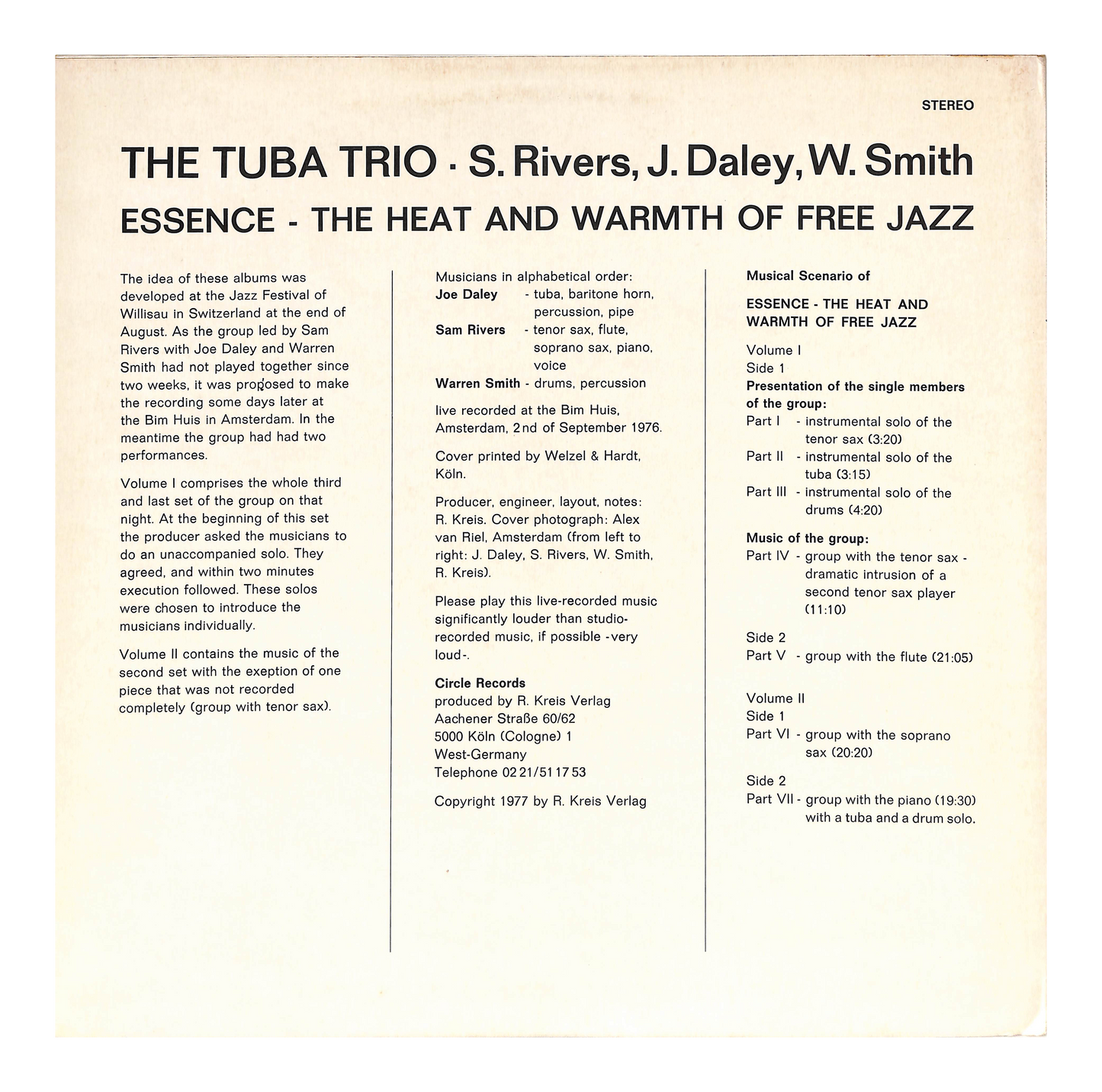 Essence - The Heat And Warmth Of Free Jazz Vol. I