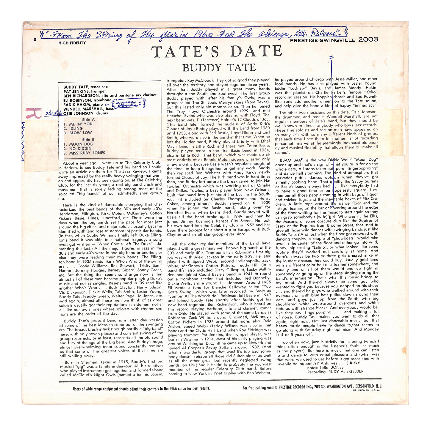 Tate's Date