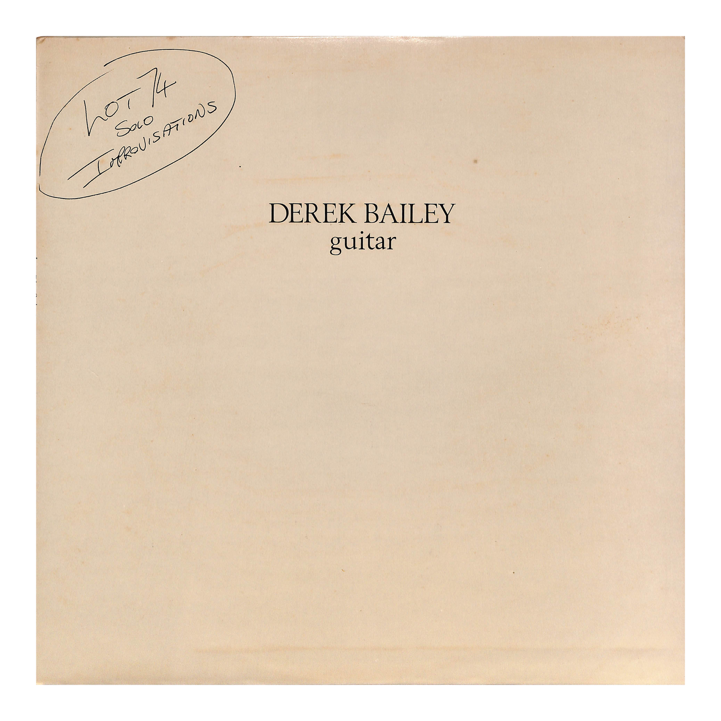 Lot 74 - Solo Improvisations