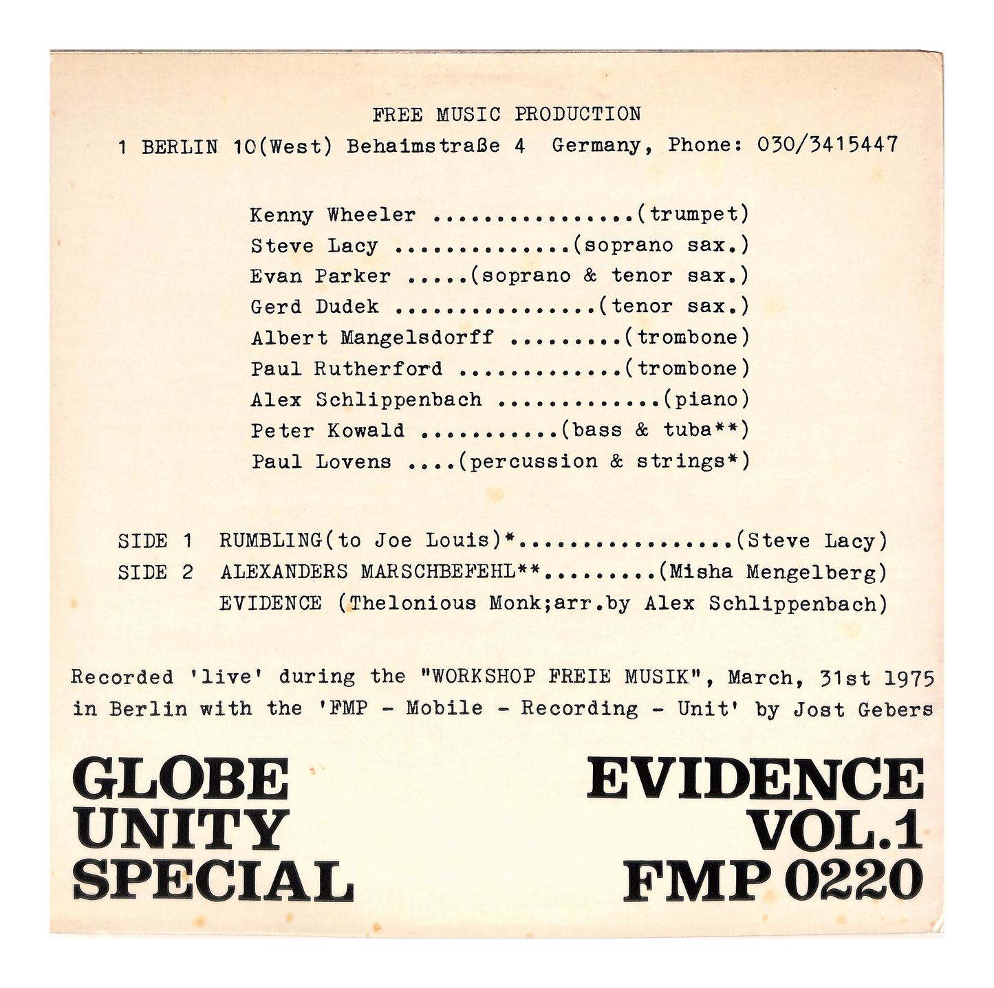 Evidence Vol.1