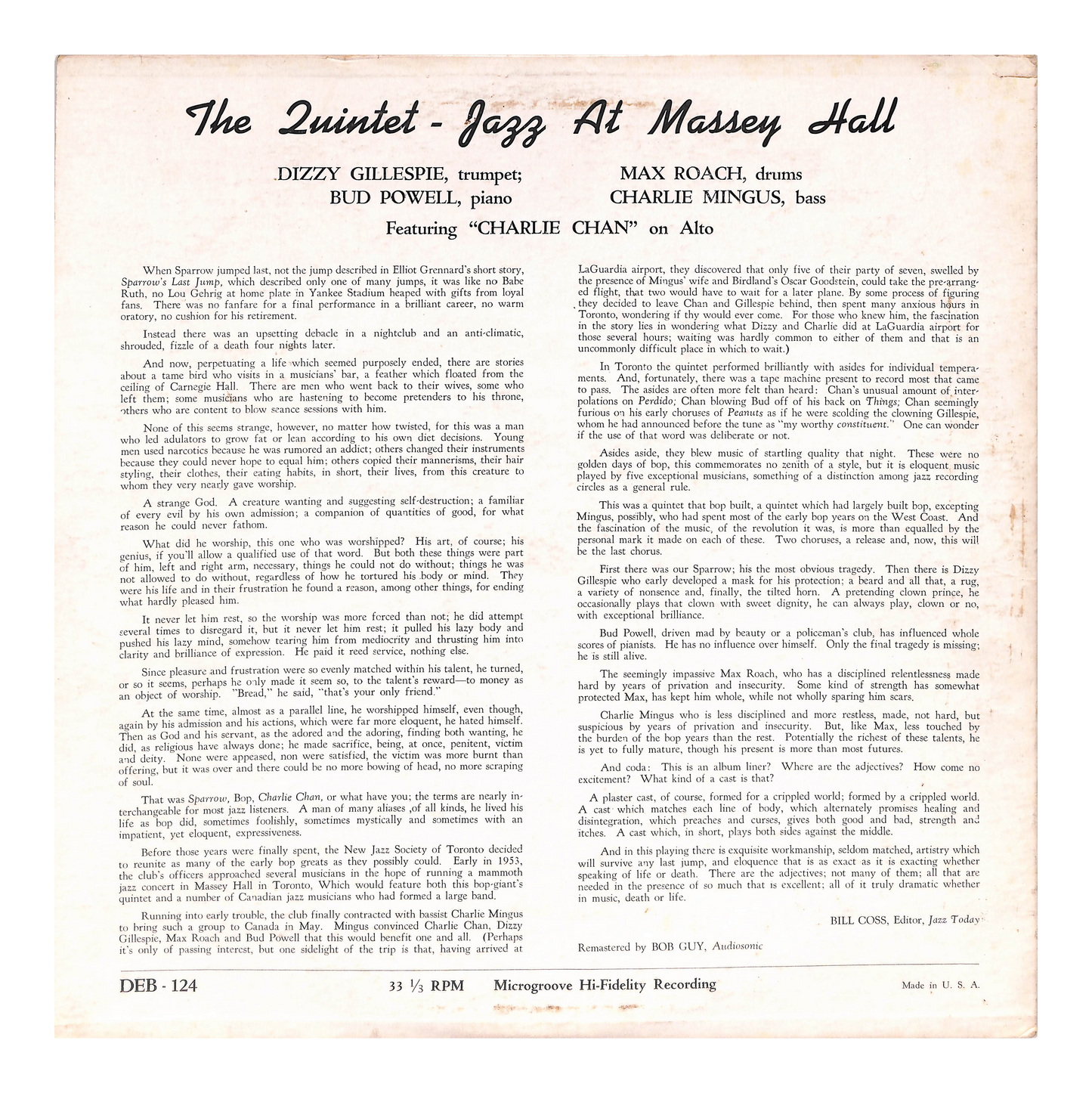 Jazz At Massey Hall