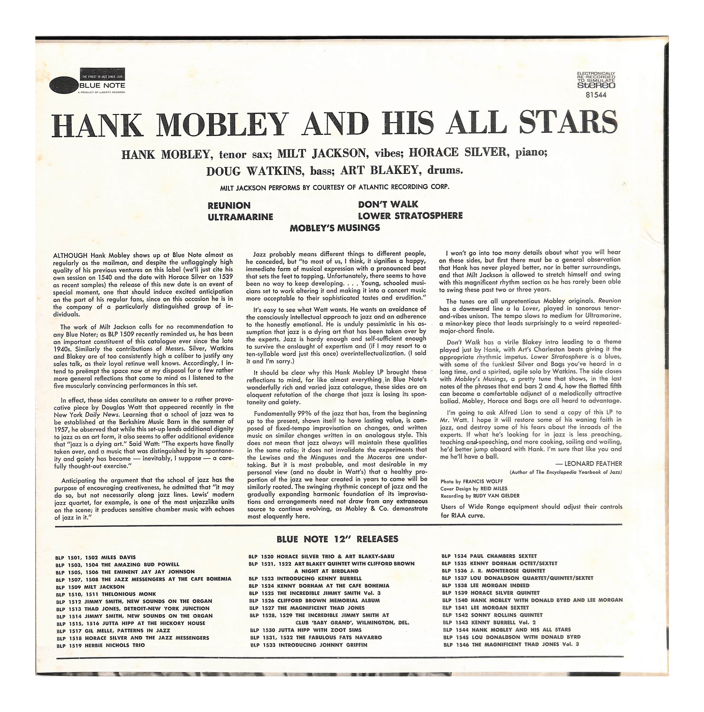 Hank Mobley And His All Stars